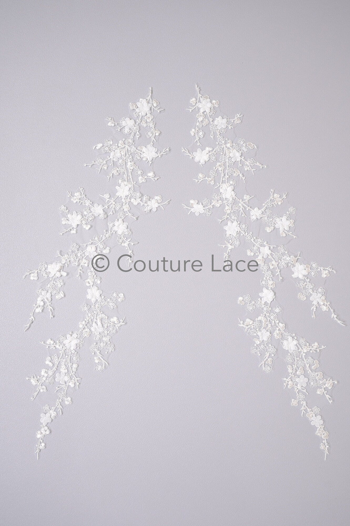 Hochzeit Kleid Spitze Applikation / Perlen Braut Aufnäher / 3D Perlen Blumen Applikation / Braut Blatt Applikation / A23-348