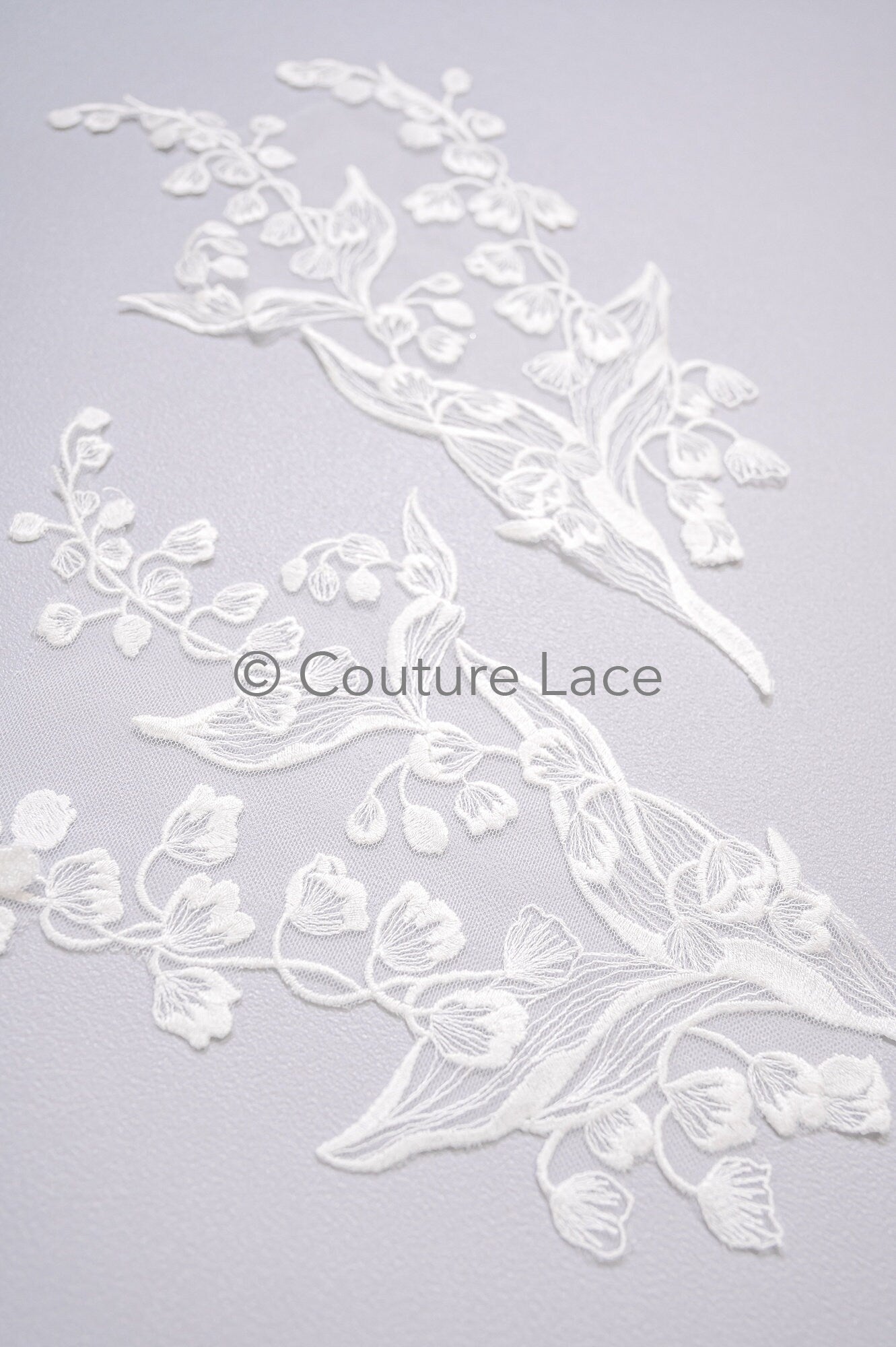 Hochzeit Blumen Applikation/ Blumen Spitzen Applikation/ romantisches Kleid Applikationen/ Blatt Applikationen/ A23-352