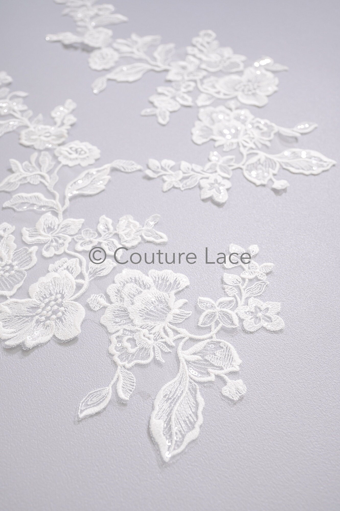 Hochzeit Blumen Applikation/ Blumen Spitzen Applikation/ romantisches Kleid Applikationen/ Blatt Applikationen/ A23-353