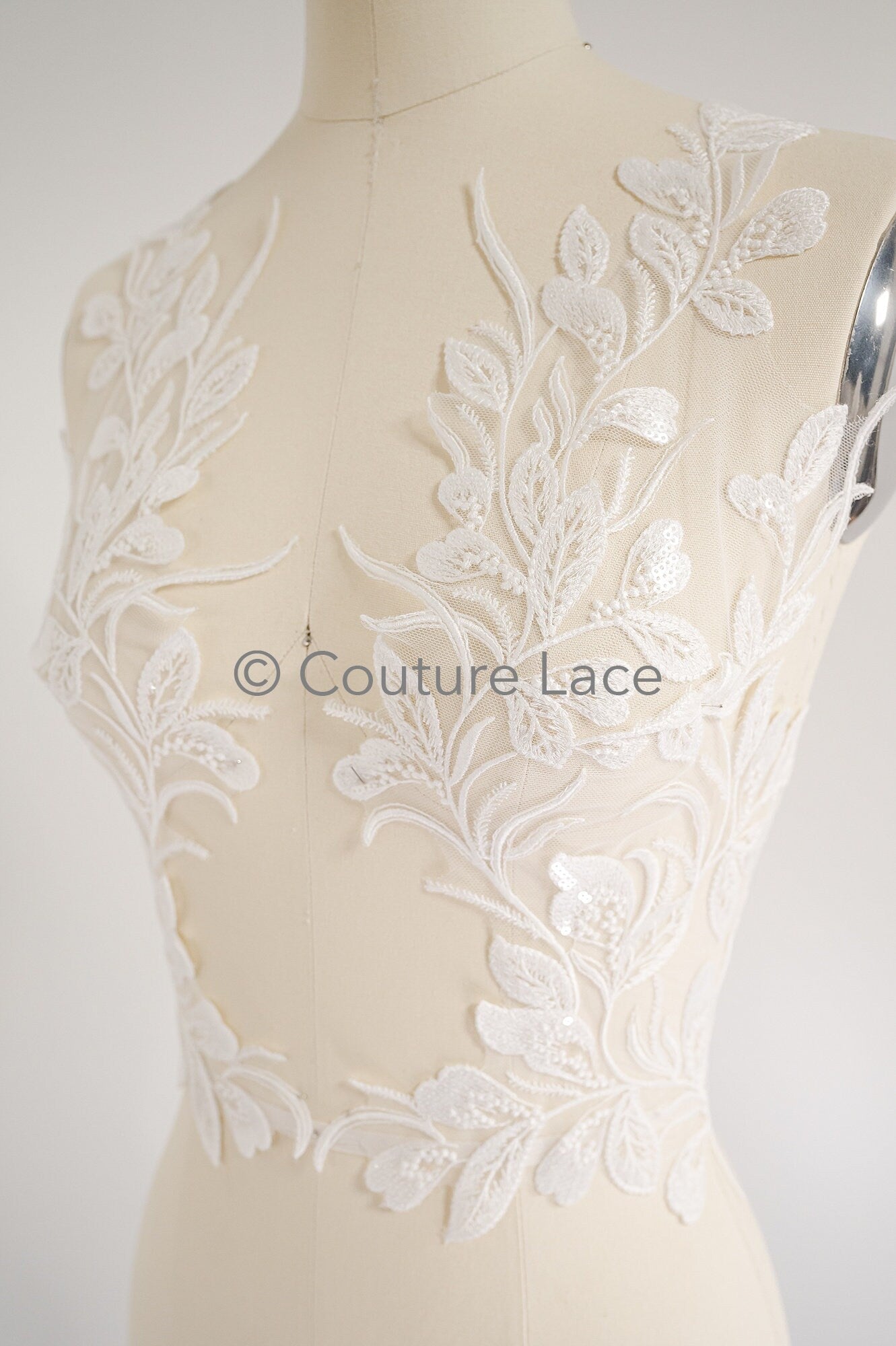 Hochzeit Blumen Applikation/ Blumen Spitzen Applikationen/ romantisches Kleid Applikationen/ Blatt Applikationen// A23-356