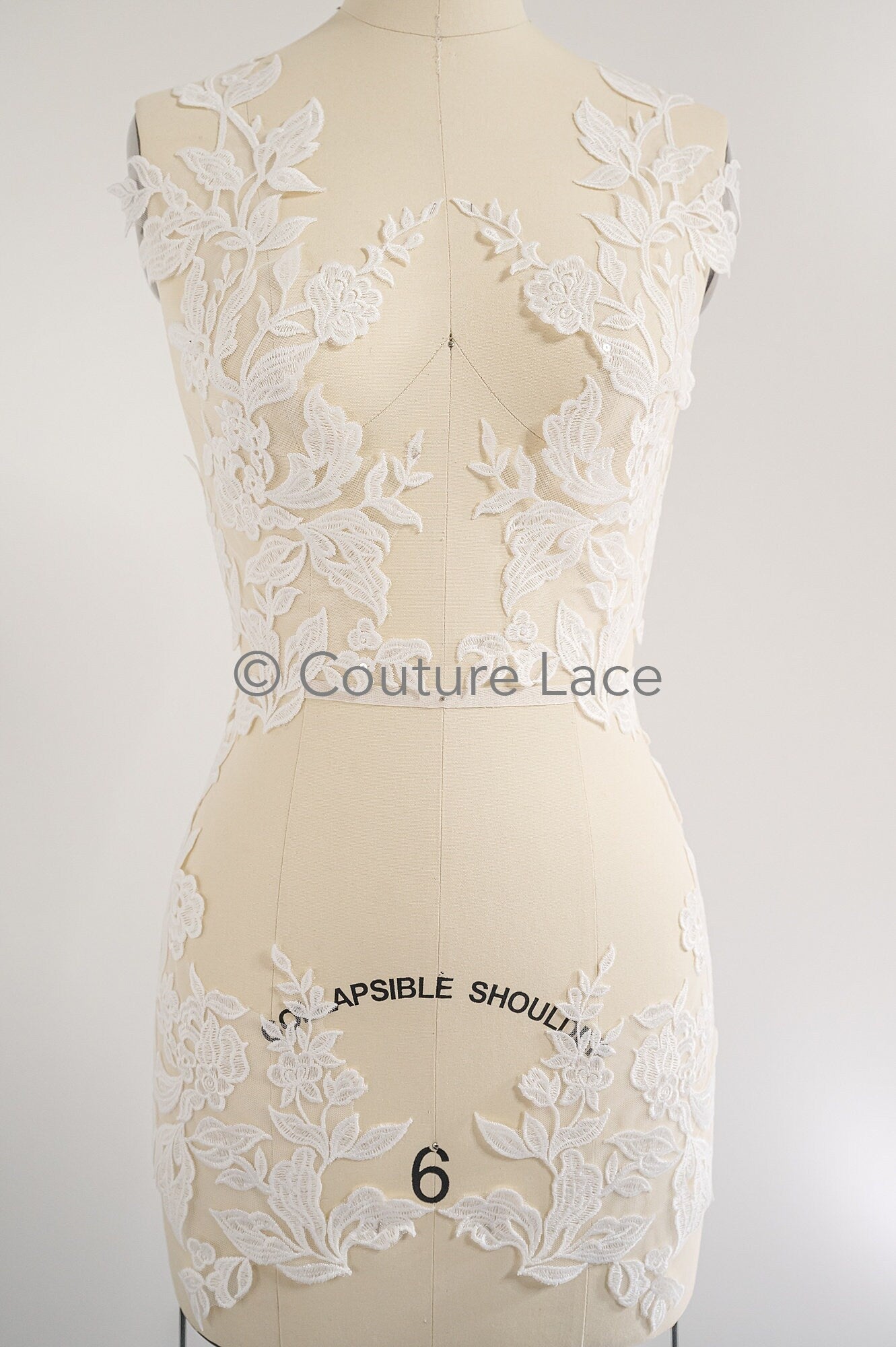 Hochzeit Blumen Applikationen/ Blumen Spitzen Applikationen/ romantisches Kleid Applikationen/ Blatt Applikationen// A23-357