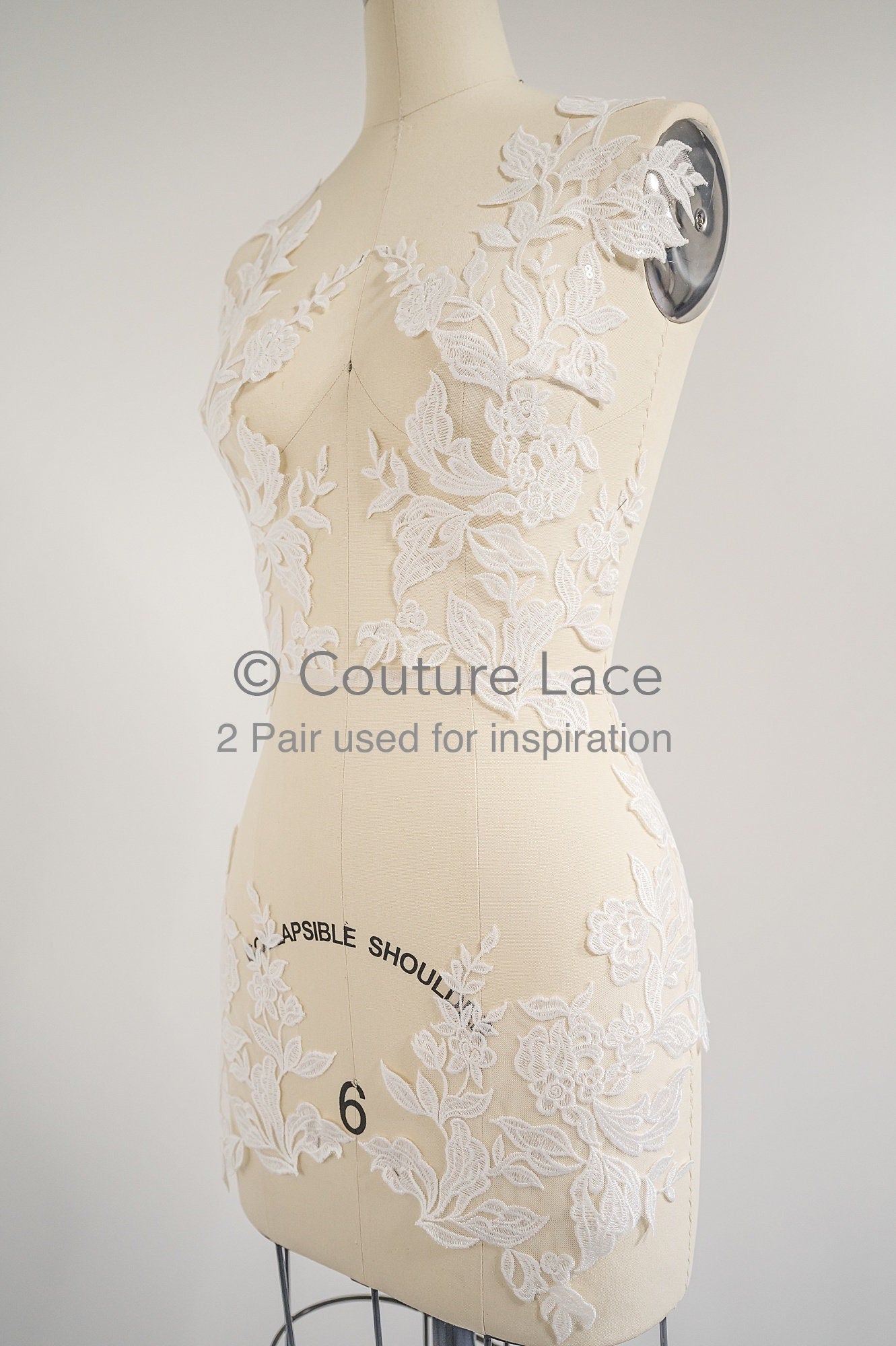 Hochzeit Blumen Applikationen/ Blumen Spitzen Applikationen/ romantisches Kleid Applikationen/ Blatt Applikationen// A23-357