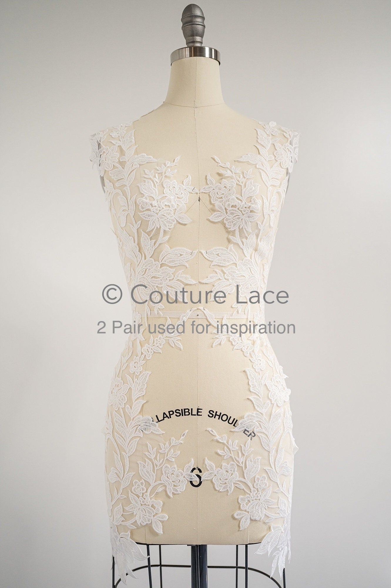 Hochzeit Blumen Applikation/ Blumen Spitzen Applikationen/ romantisches Kleid Applikationen/ Blatt Applikationen// A23-358