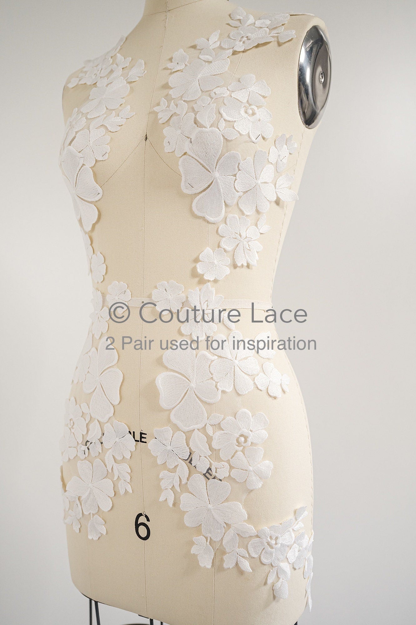 Hochzeit Blumen Applikation/ Blumen Spitze Applikation/ romantisches Kleid Spitzen Applikation/ Braut Blatt Applikationen// A23-359