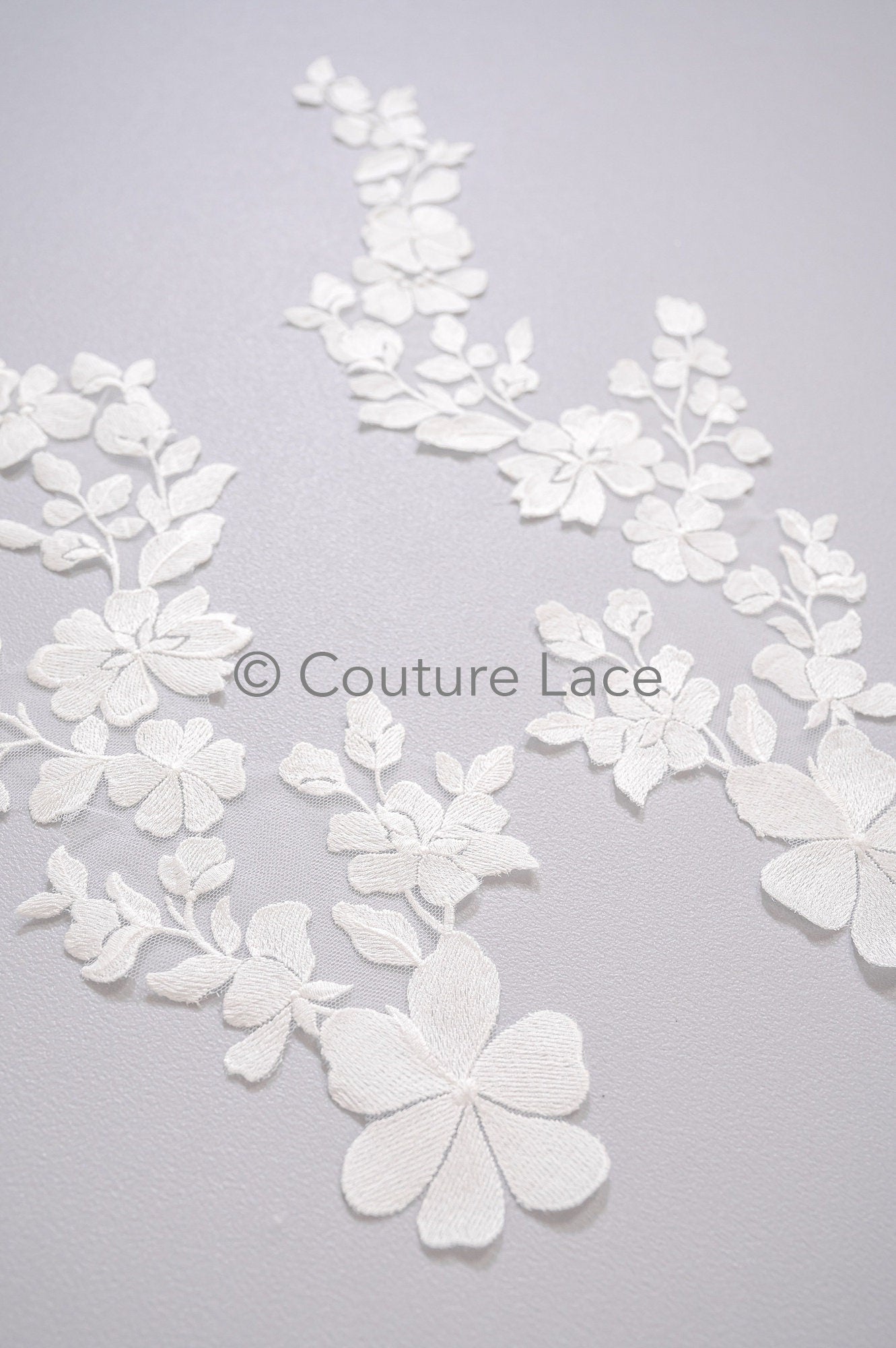 Hochzeit Blumen Applikation/ Blumen Spitze Applikation/ romantisches Kleid Spitzen Applikation/ Braut Blatt Applikationen// A23-360