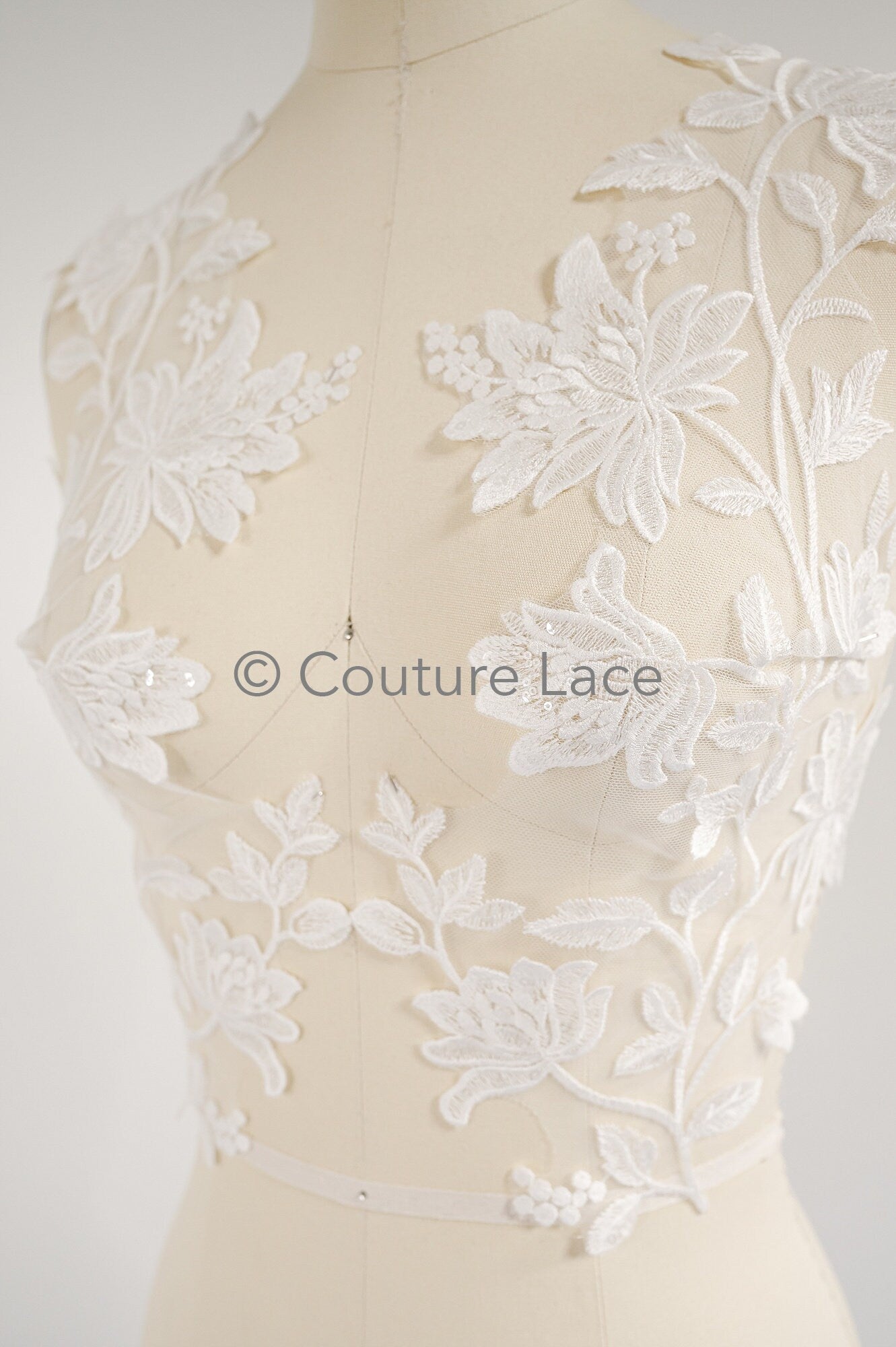 Hochzeit Blumen Applikationen/ Blumen Spitzen Applikationen/ romantisches Kleid Applikationen/ Blatt Applikationen// A23-362
