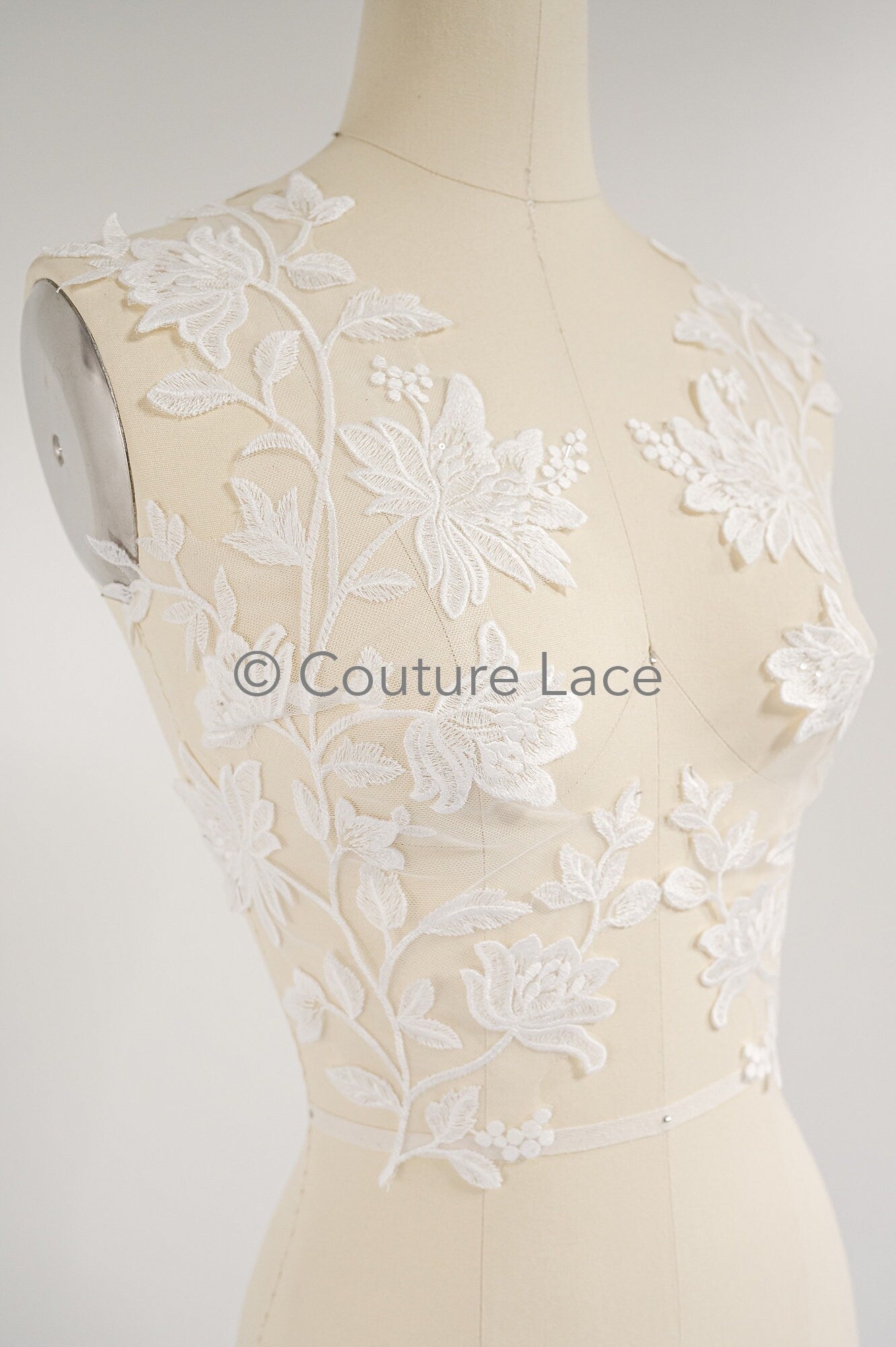 Hochzeit Blumen Applikationen/ Blumen Spitzen Applikationen/ romantisches Kleid Applikationen/ Blatt Applikationen// A23-362