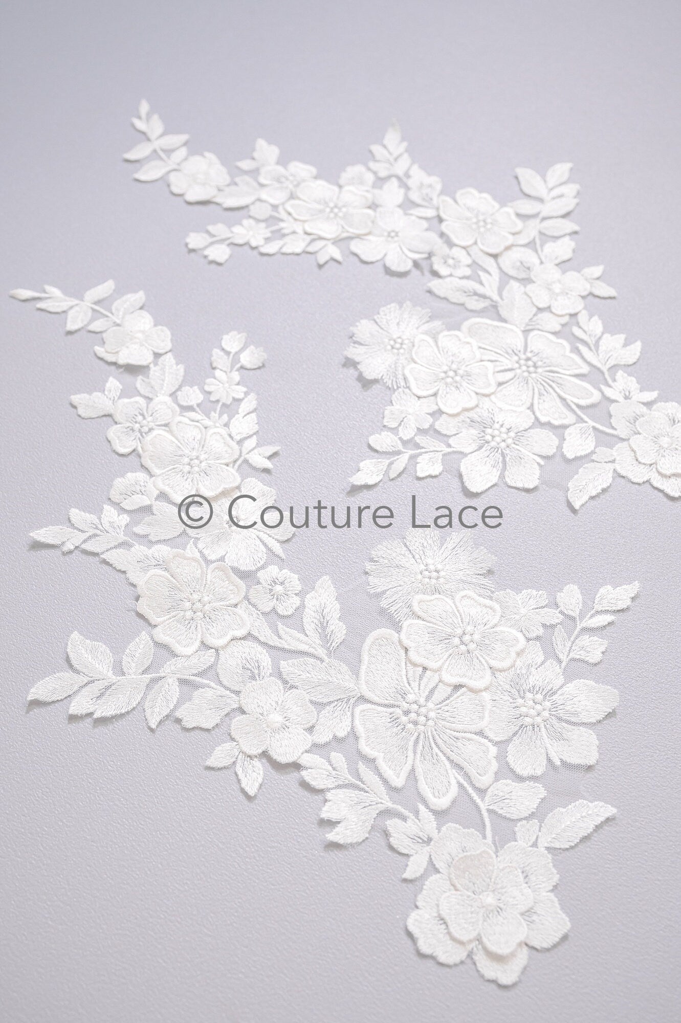 3D Blumen Applikationen/ Blumen Spitze Hochzeit Applikationen/ romantisches Kleid Applikationen/ Blatt Applikationen// A23-365