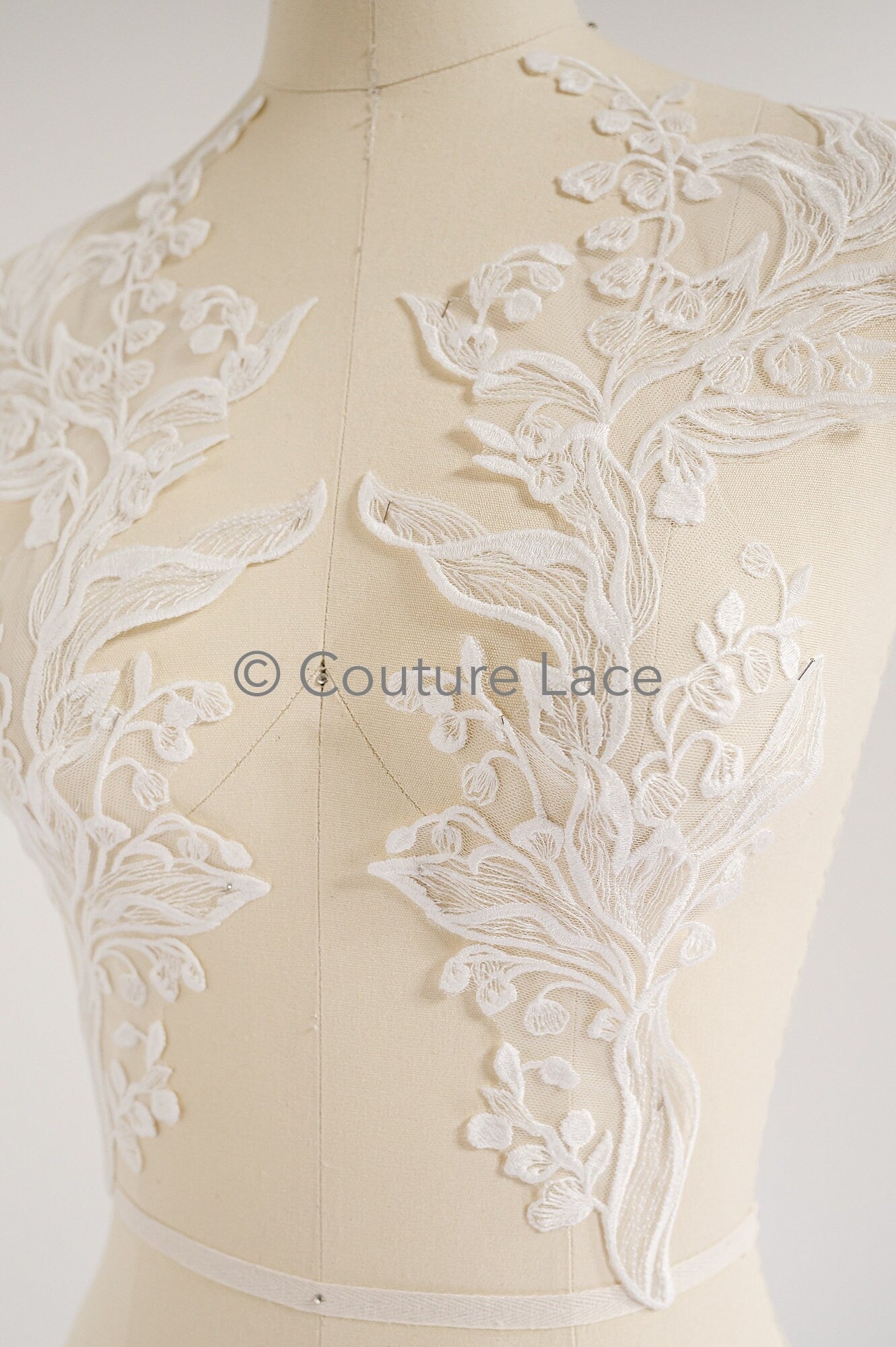 Hochzeit Blumen Applikation/ Blumen Spitze Applikation/ romantisches Kleid Spitzen Applikation/ Braut Blatt Applikationen// A23-367