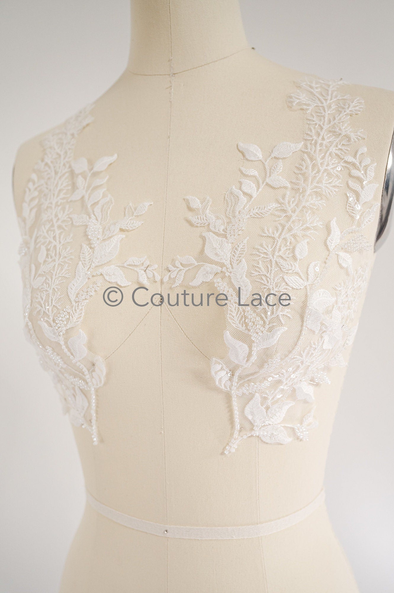 Hochzeit Blumen Applikation/ Blumen Spitzen Applikation/ romantische Spitzen Applikation/ Blatt Applikation// A23-368