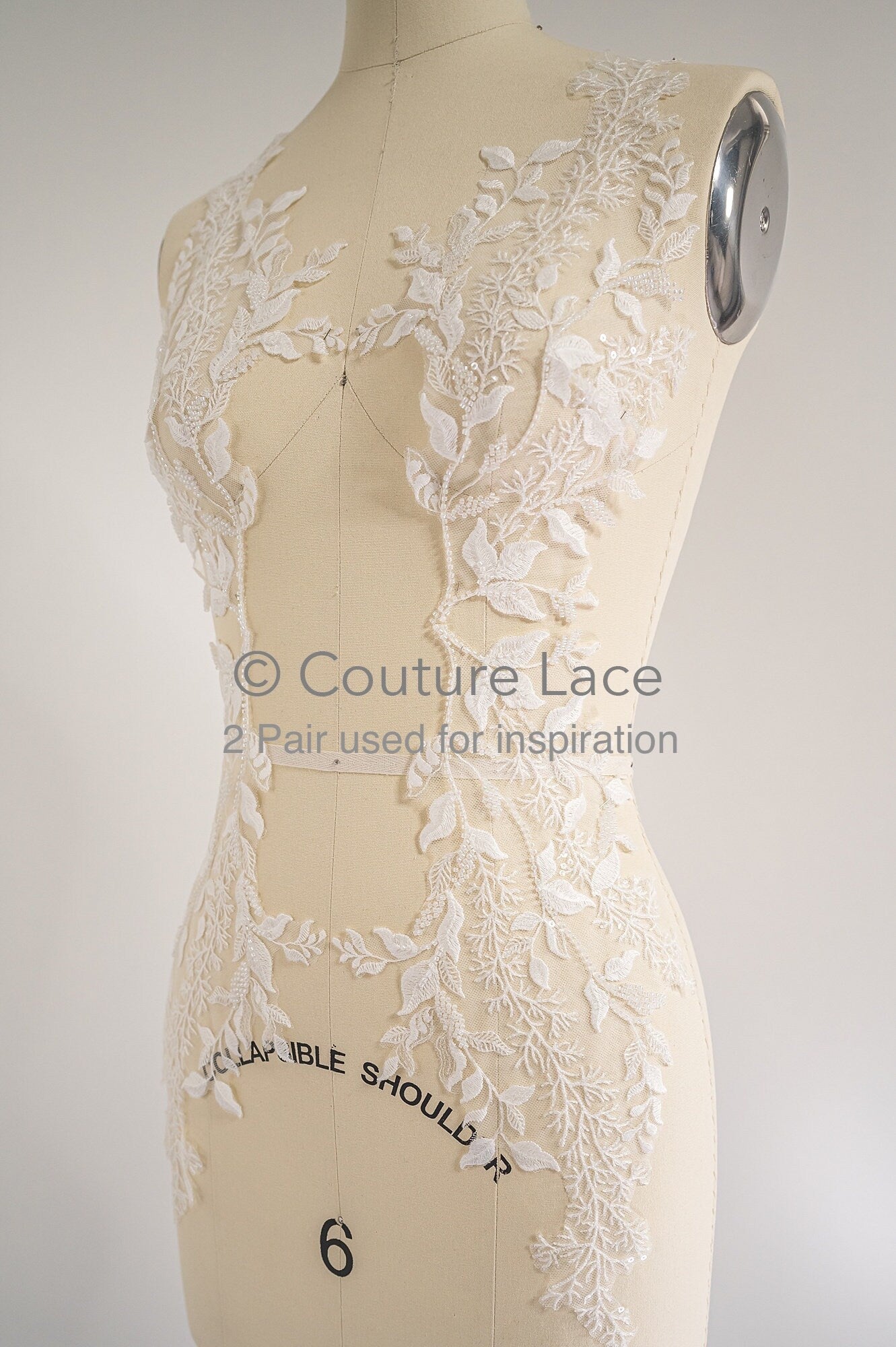 Hochzeit Blumen Applikation/ Blumen Spitzen Applikation/ romantische Spitzen Applikation/ Blatt Applikation// A23-368