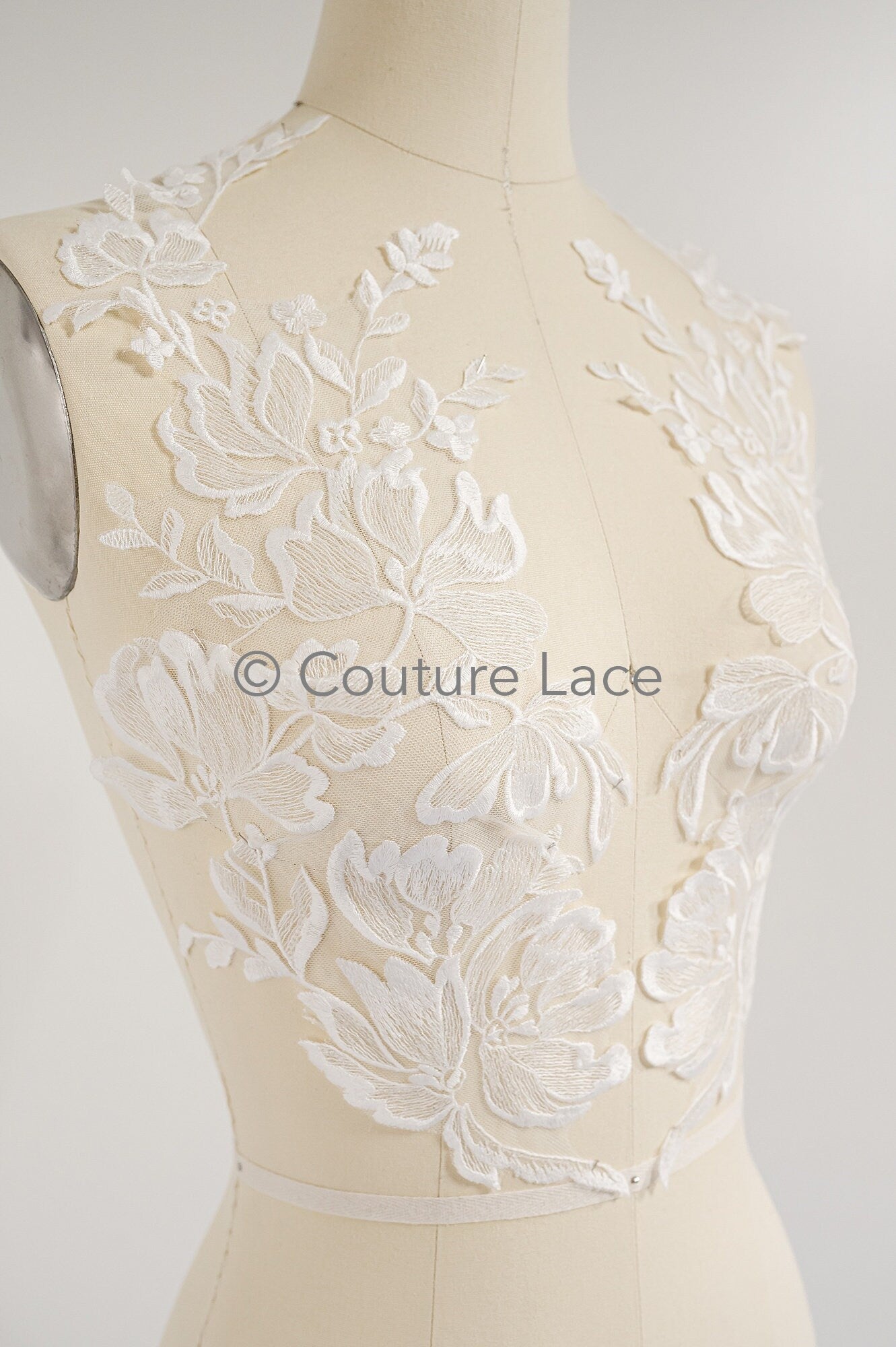 Hochzeit Blumen Applikationen/ Blumen Spitzen Applikationen/ romantisches Kleid Applikationen/ Blatt Applikationen// A23-369
