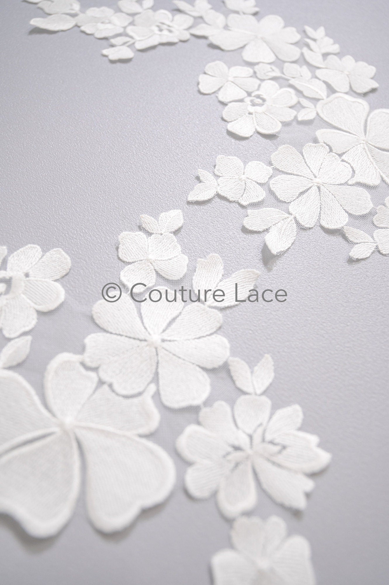 Hochzeit Blumen Applikation/ Blumen Spitze Applikation/ romantisches Kleid Spitzen Applikation/ Braut Blatt Applikationen// A23-359