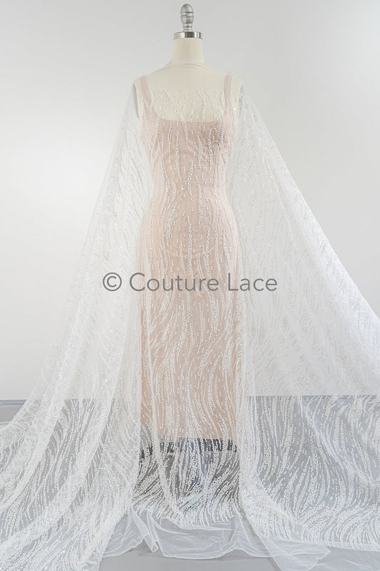 Perlen Spitze Stoff/ Couture Spitze Stoff/ Braut Spitze Stoff/ Perlen Perlen Spitze// L23-635