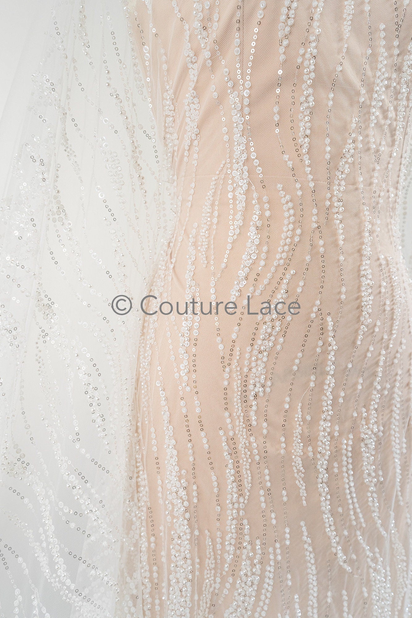 Perlen Spitze Stoff/ Couture Spitze Stoff/ Braut Spitze Stoff/ Perlen Perlen Spitze// L23-635