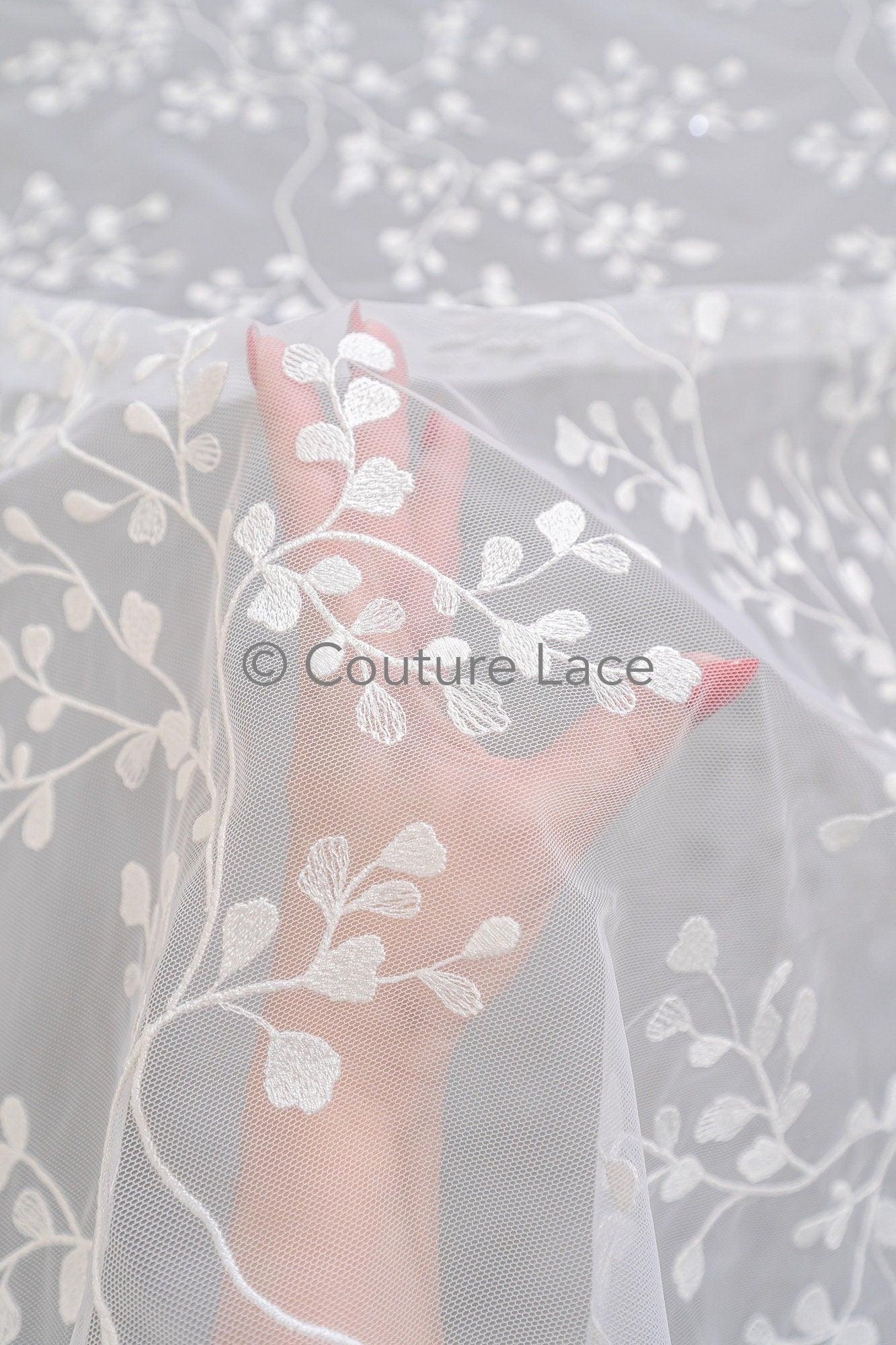 Florale Braut Spitze / Braut Spitze Material / offwhite Braut Spitze mit Folgen / florale Hochzeit Spitze / Couture Spitze / / L23-636