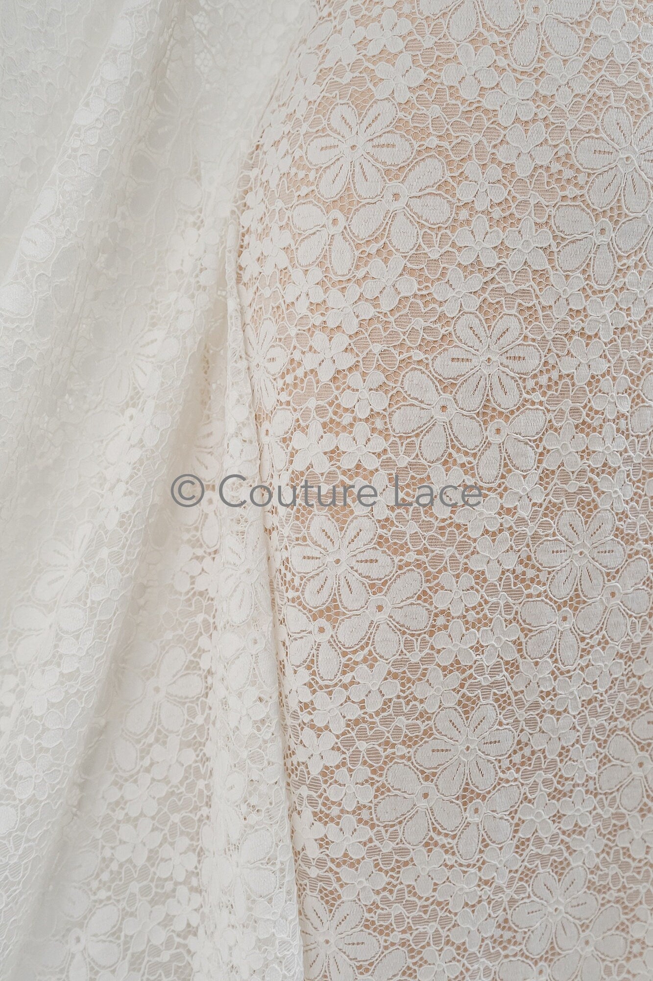 French floral lace/ bridal raschel lace/ French veil lace/ bridal chanitilly lace/ Edwardian lace fabric// L23-648
