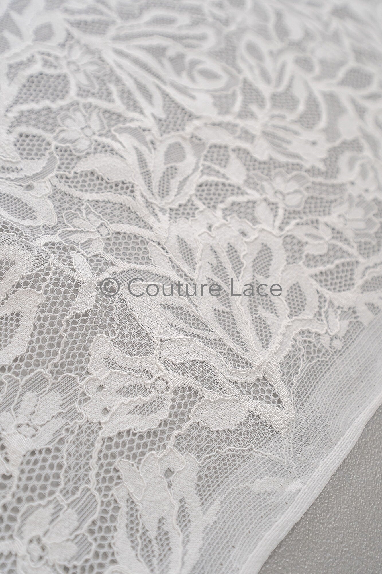 French floral lace/ bridal raschel lace/ French veil lace/ bridal chanitilly lace/ Edwardian lace fabric// L23-647