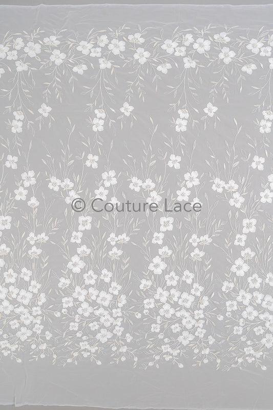 Perlen Spitze Stoff/ Couture Spitzen Stoff mit Perlen/ Braut Spitzen Stoff/ Perlen Spitze// L23-650