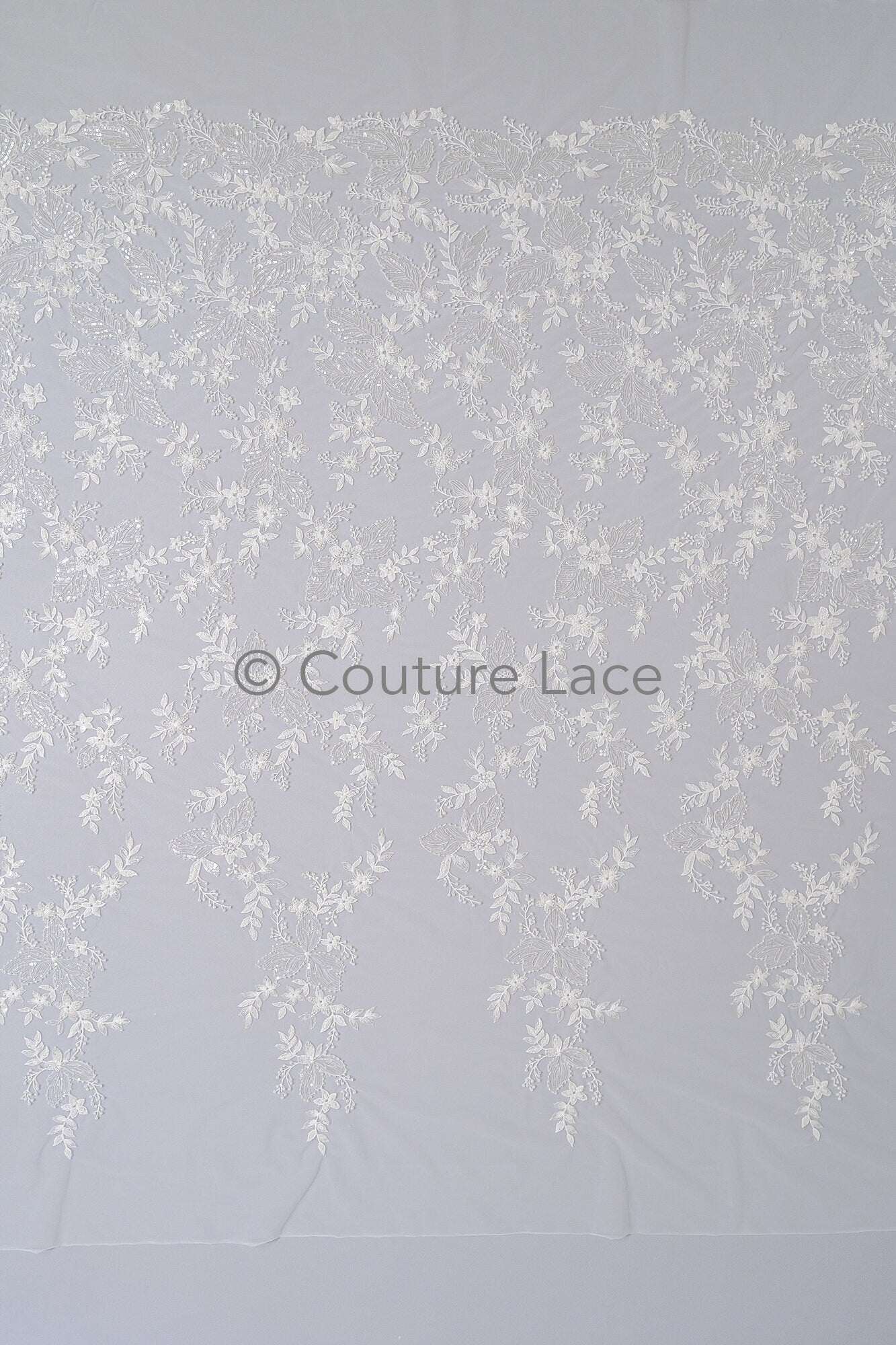 Blumen Perlen Spitze Stoff/ Couture Spitzen Stoff/ Braut Spitzen Stoff/ Perlen Perlen Spitze// L23-657