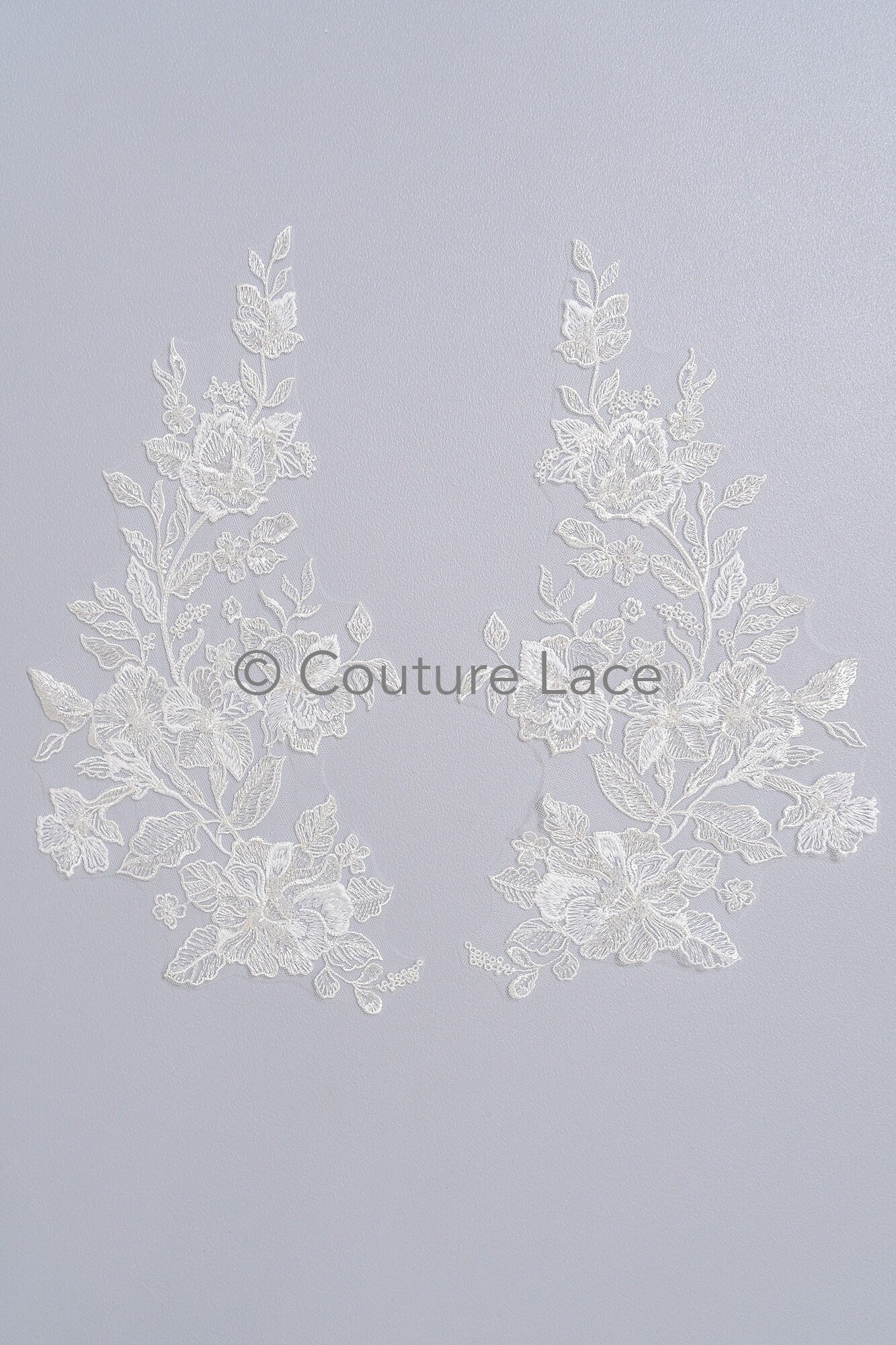 Pearl Bridal Patch / Pearl Flower Applique / Wedding Dress Lace Applique / Leaf Applique / / A23-230