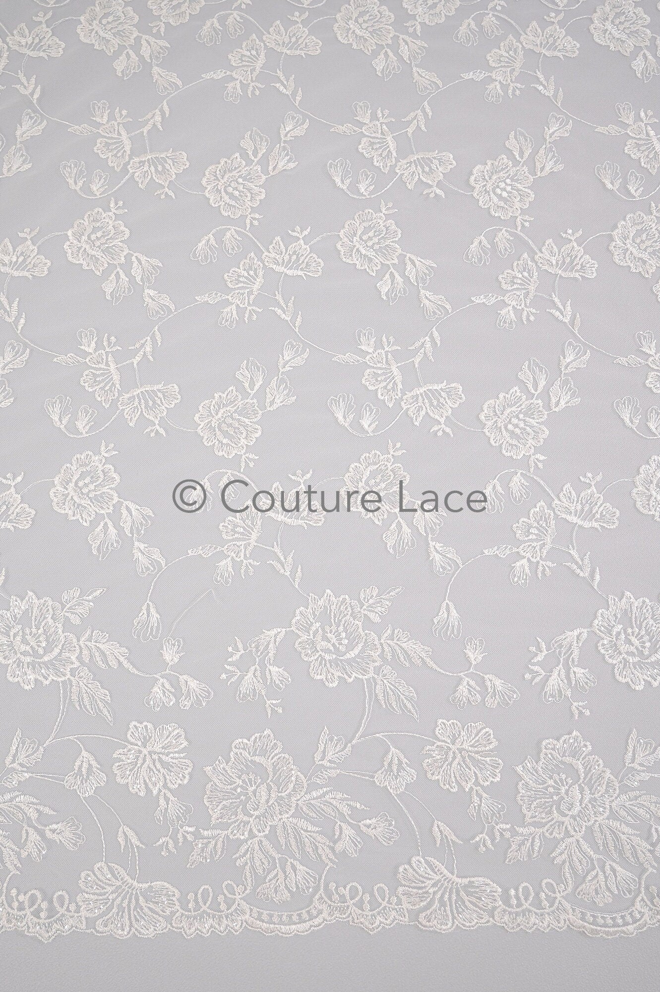 Blumen Braut Spitze / Braut Spitze Material mit Pailletten / offwhite Braut Spitze / Blumen Hochzeit Spitze / Couture / L17-035