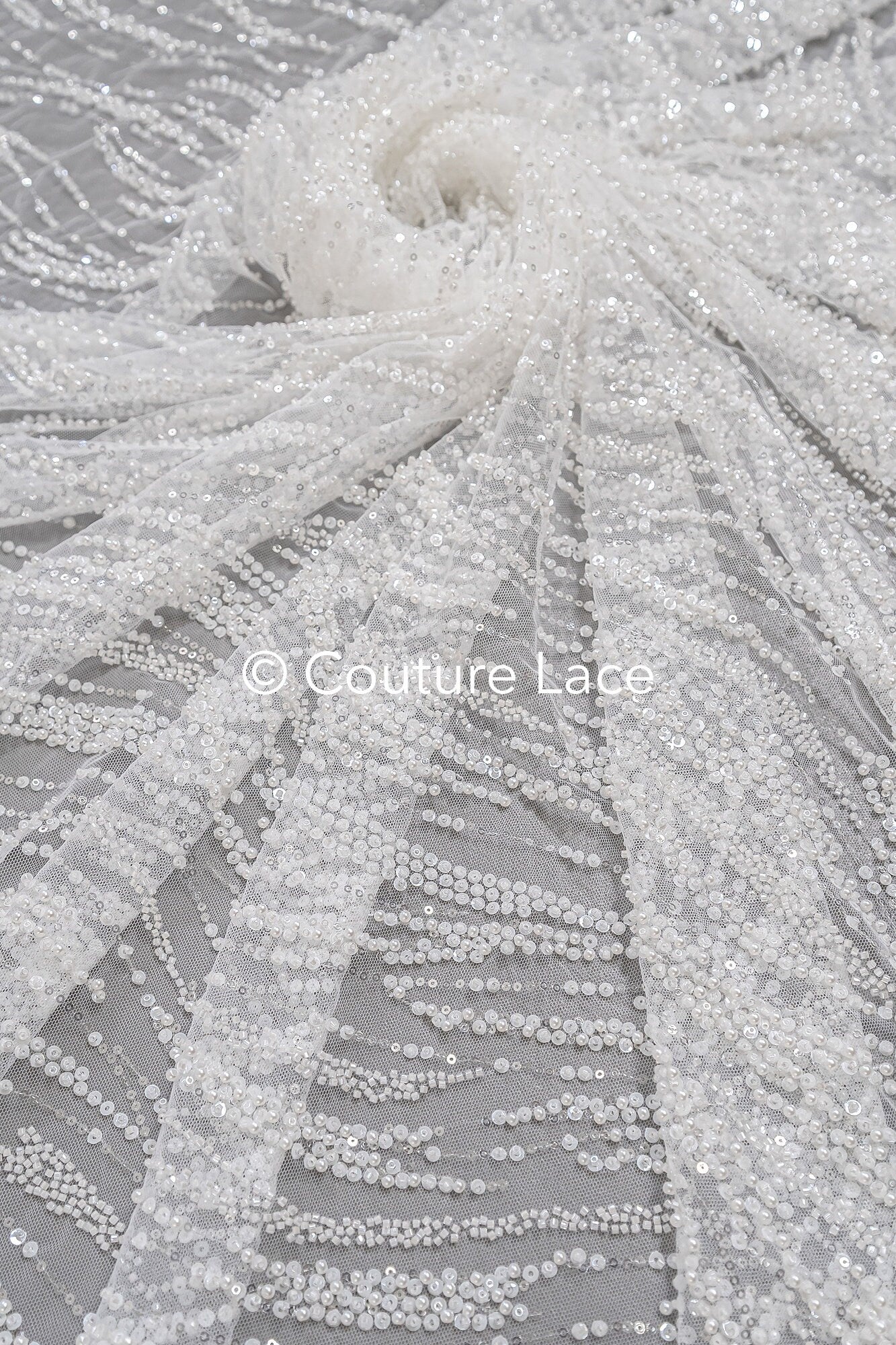 Perlen Spitze Stoff/ Couture Spitze Stoff/ Braut Spitze Stoff/ Perlen Perlen Spitze// L23-635
