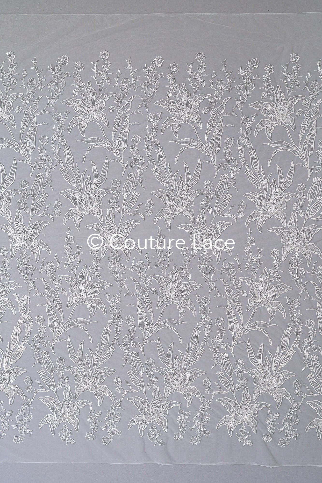 Blumen Braut Spitze Off-White/ Brautspitze Stoff mit Blumen/ Blumen Hochzeit Spitze/ Couture Spitze// L23-653