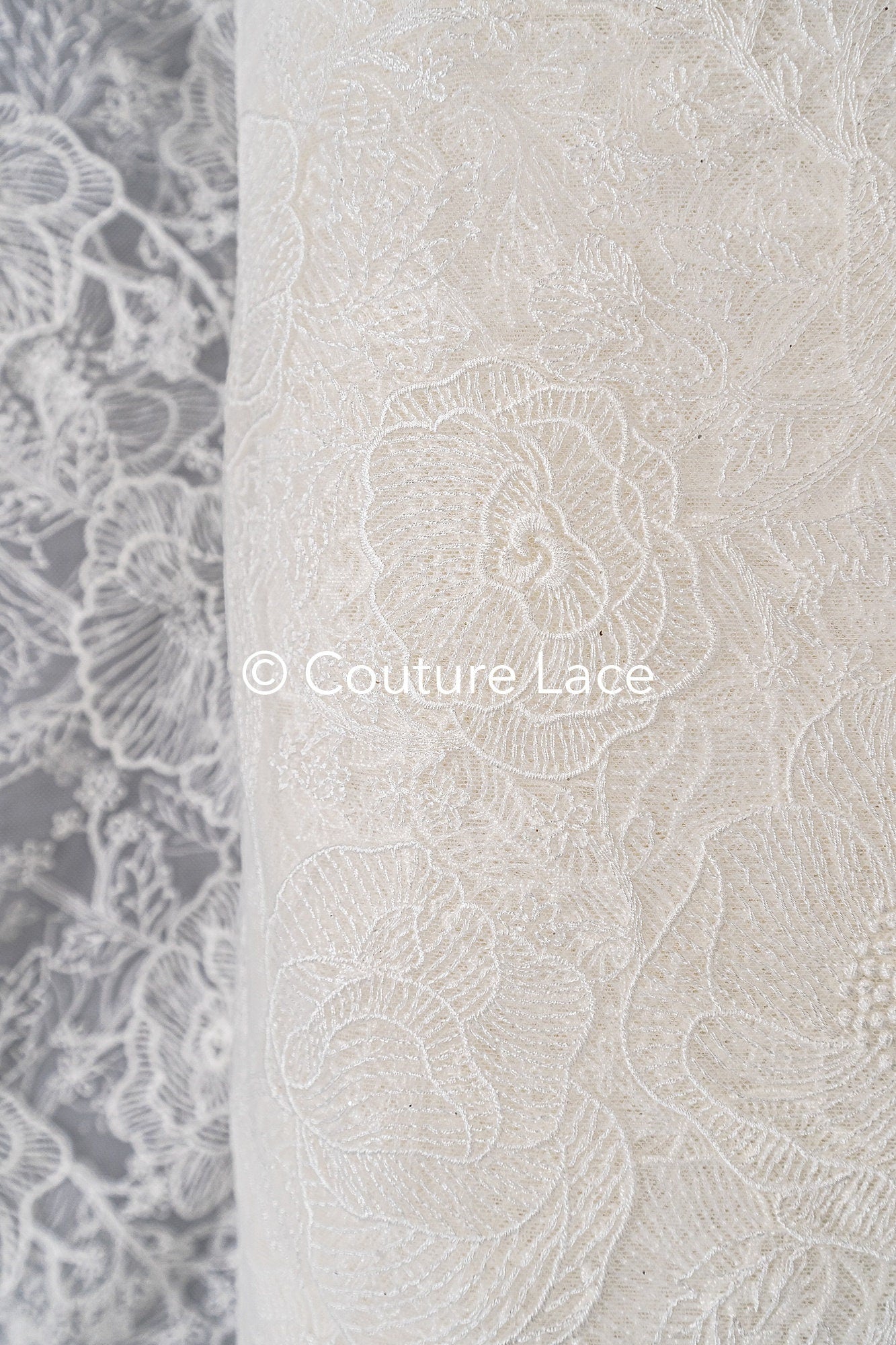 French floral lace/ bridal raschel lace/ French veil lace/ bridal chanitilly lace/ Edwardian lace // L23-660