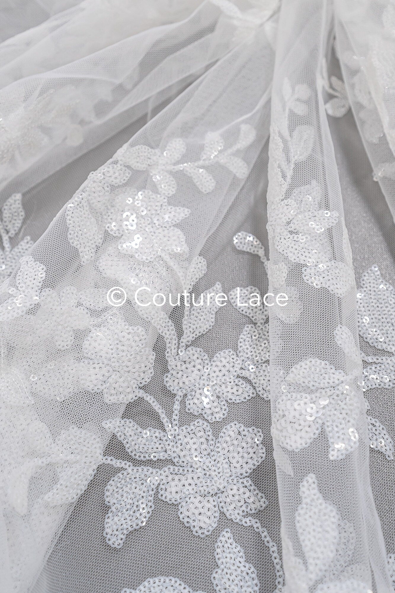 Blumen Braut Spitze Off-White/ Braut Spitzenstoff/ Blumen Hochzeit Spitze/ Couture Spitze// L23-552