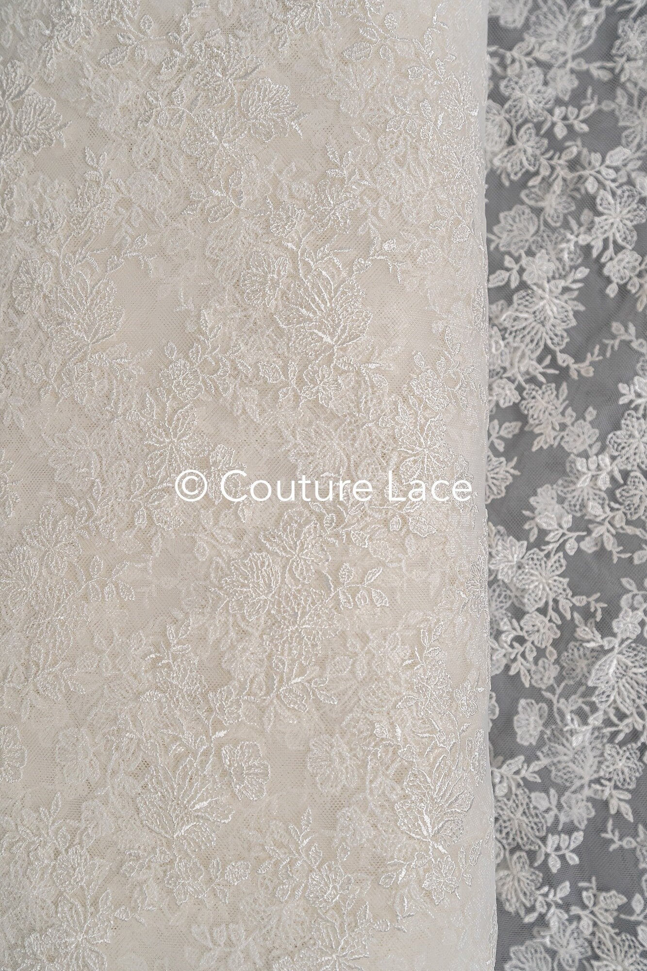 Blumen Braut Spitze Off-White/ Brautspitze mit Blumen/ Blumen Hochzeit Spitze/ Couture Spitze// L23-598