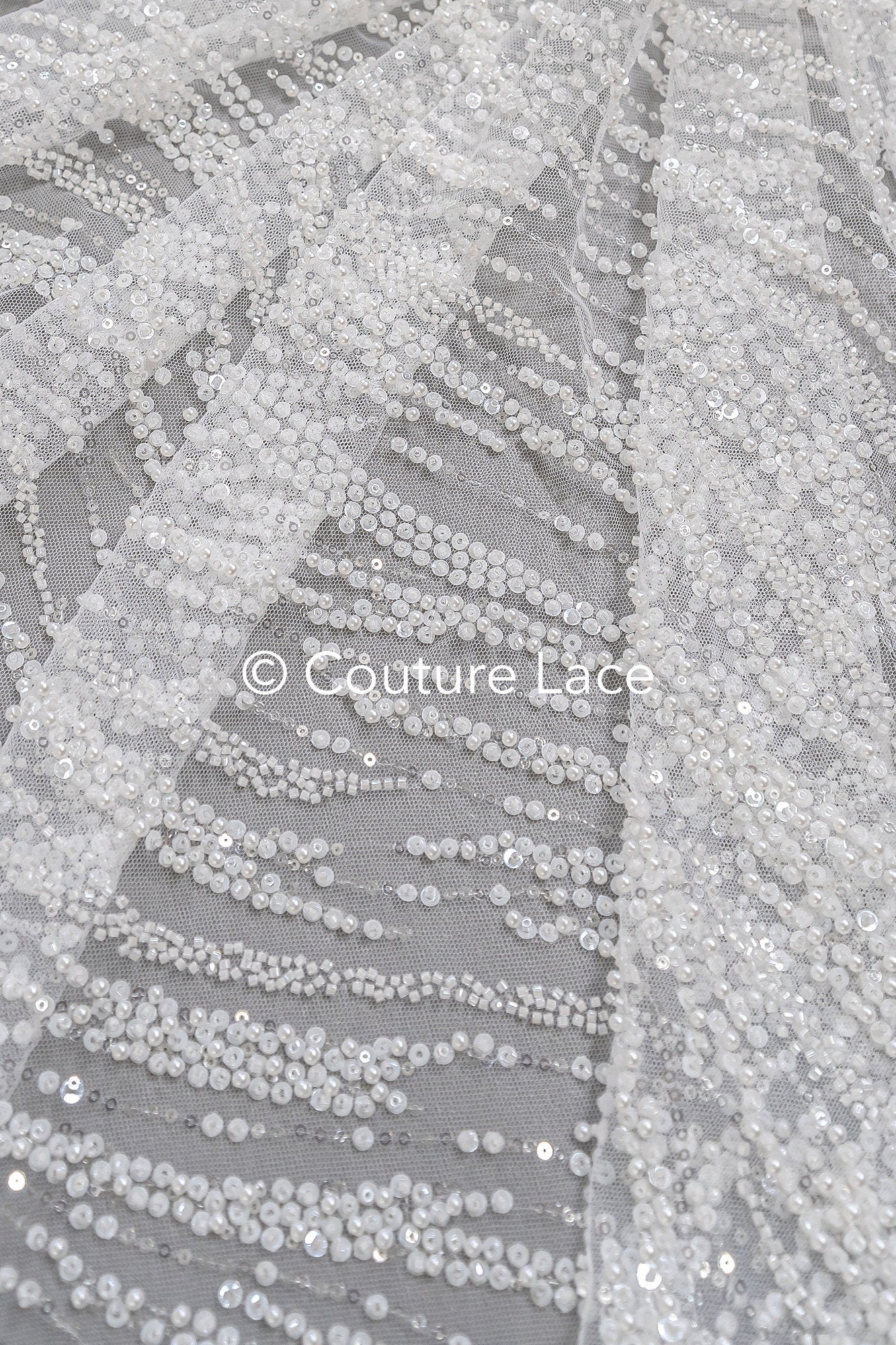 Perlen Spitze Stoff/ Couture Spitze Stoff/ Braut Spitze Stoff/ Perlen Perlen Spitze// L23-635