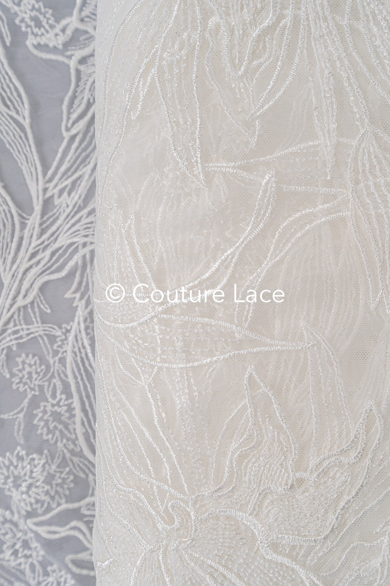 Blumen Braut Spitze Off-White/ Brautspitze Stoff mit Blumen/ Blumen Hochzeit Spitze/ Couture Spitze// L23-653