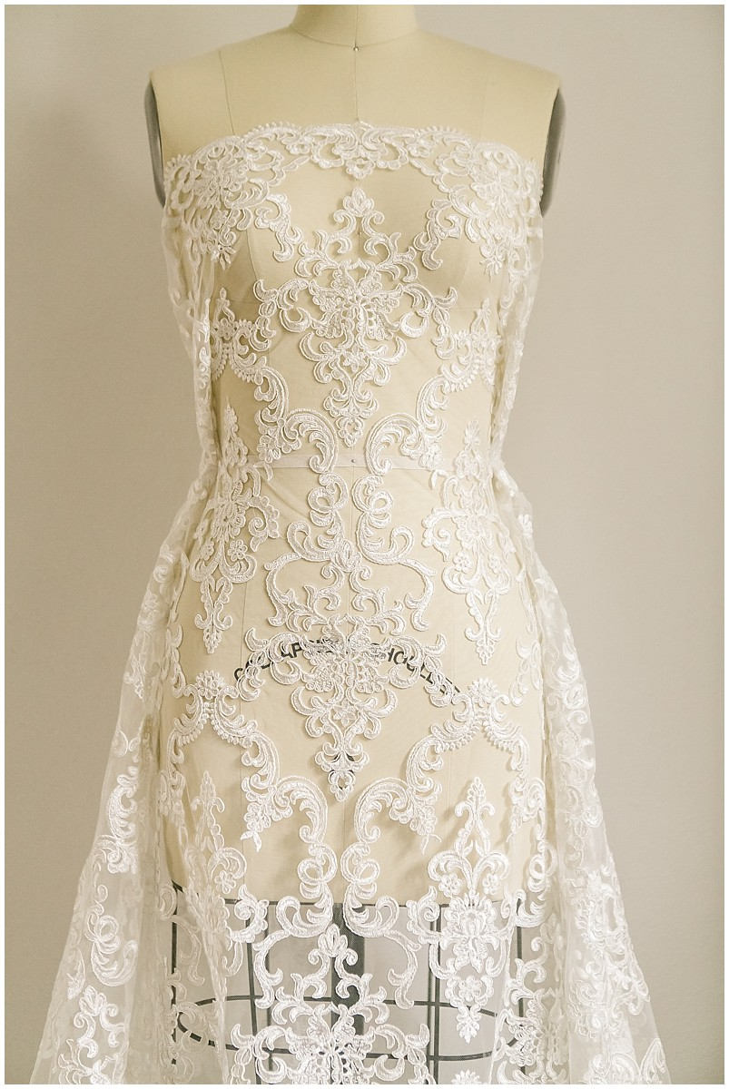 Ornament lace fabric off-white/ bridal lace fabric/ ornament wedding lace/ couture lace// L17-037
