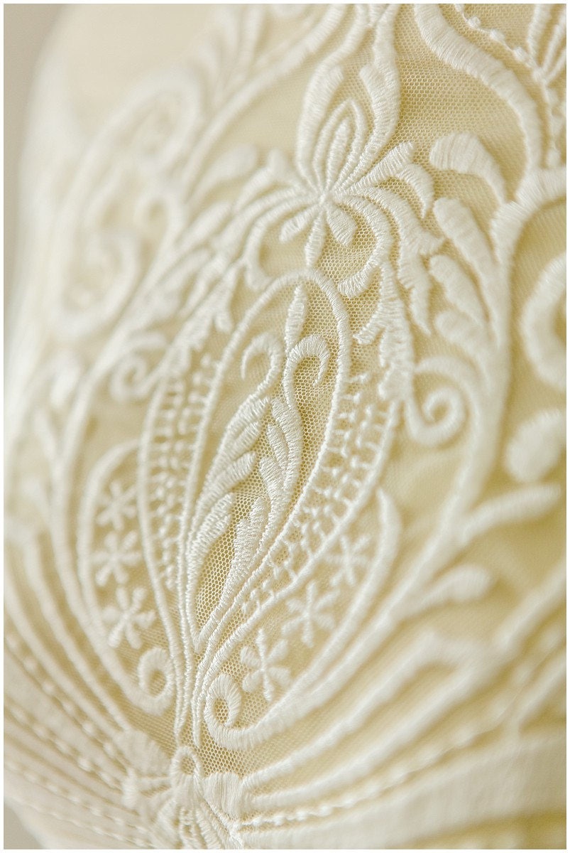 Weiche Brautspitze Off-White/ Boho Hochzeitsspitze/ Braut Spitzenstoff/ romantische Spitze// L17-051