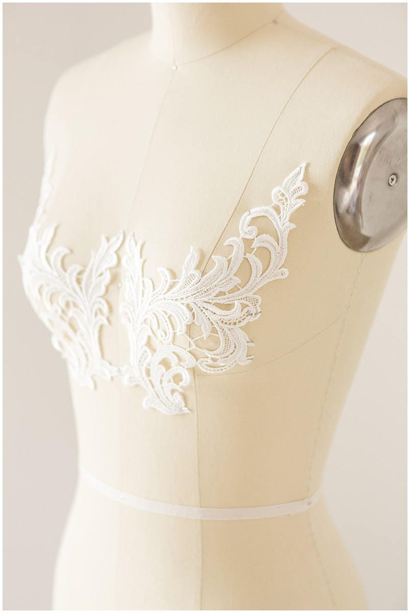 Guipure flower applique, water soluble lace applique, lace flower, lace patch, bridal dress applique, wedding dress lace // A17-019