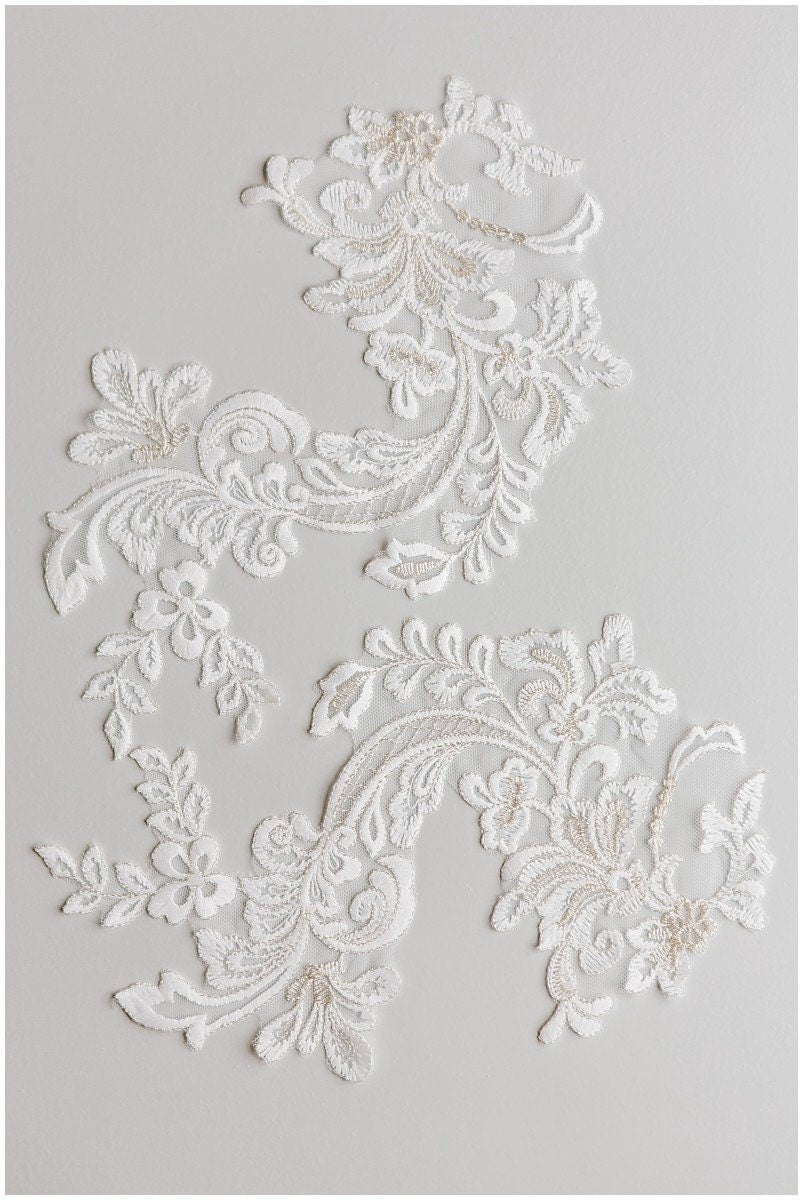 Spitze Patch Stickerei, Blumen Applikation, Spitze Blume, Brautkleid Spitze, Brautkleid Spitze Applikation, Brautkleid Applikation// A17-125