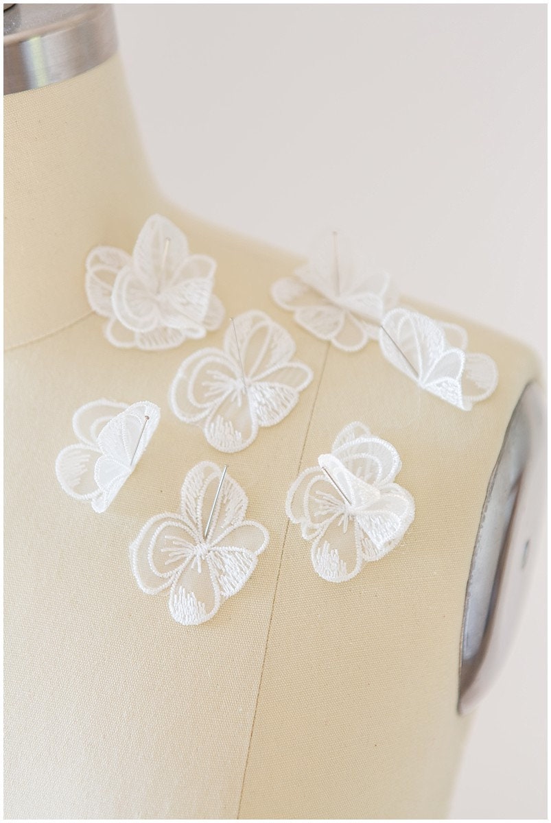 20pcs 3D flower lace applique/wedding dress lace applique/wedding dress applique// A17-086