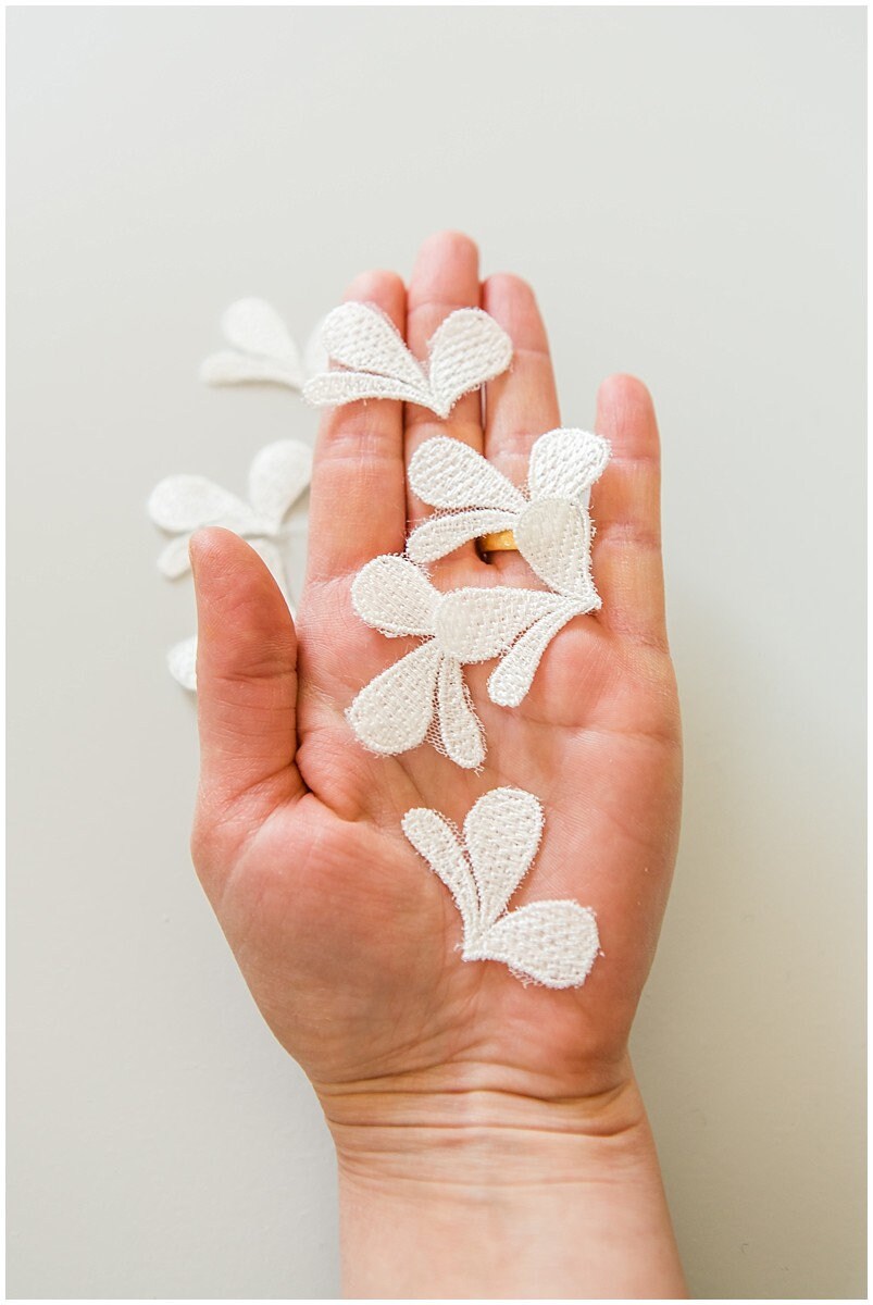 20pcs 3D flowers for sewing/ wedding dress lace applique/ bridal lace applique// A17-090-1