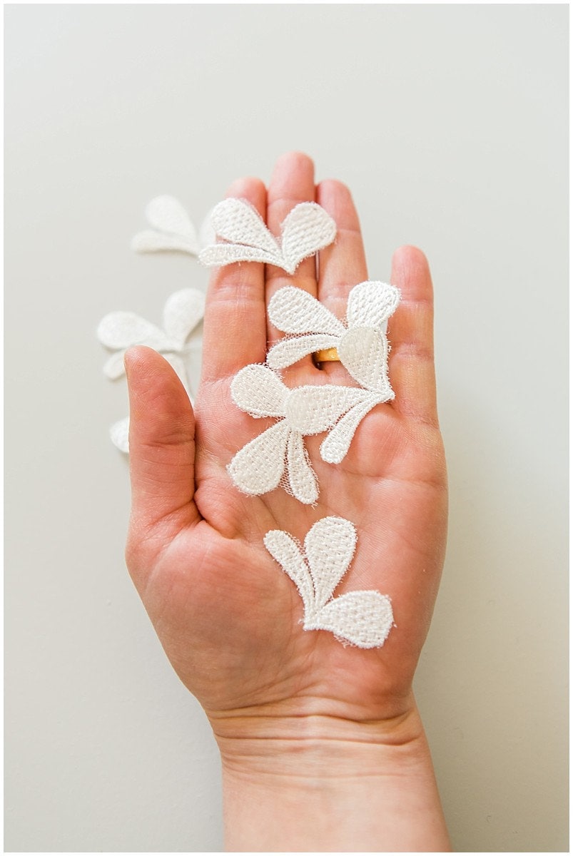 10pcs 3D flower lace applique/wedding dress lace applique// A17-090