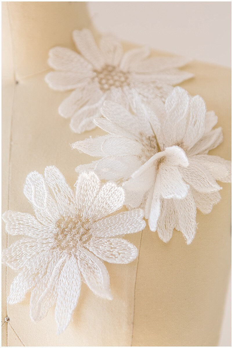 20pcs. 3D flower applique/wedding dress lace applique/bridal 3D applique// A17-100-1