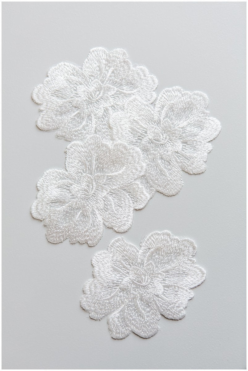 6pcs. 3D lace flowers for sewing/ 3D flower lace applique/ lace flowers/ wedding dress lace applique// A17-117