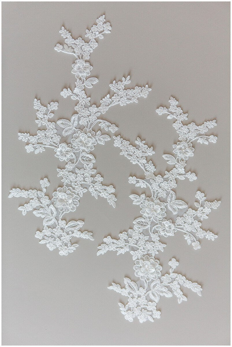 3D lace applique, lace flower, flower applique, wedding dress lace applique// A17-134
