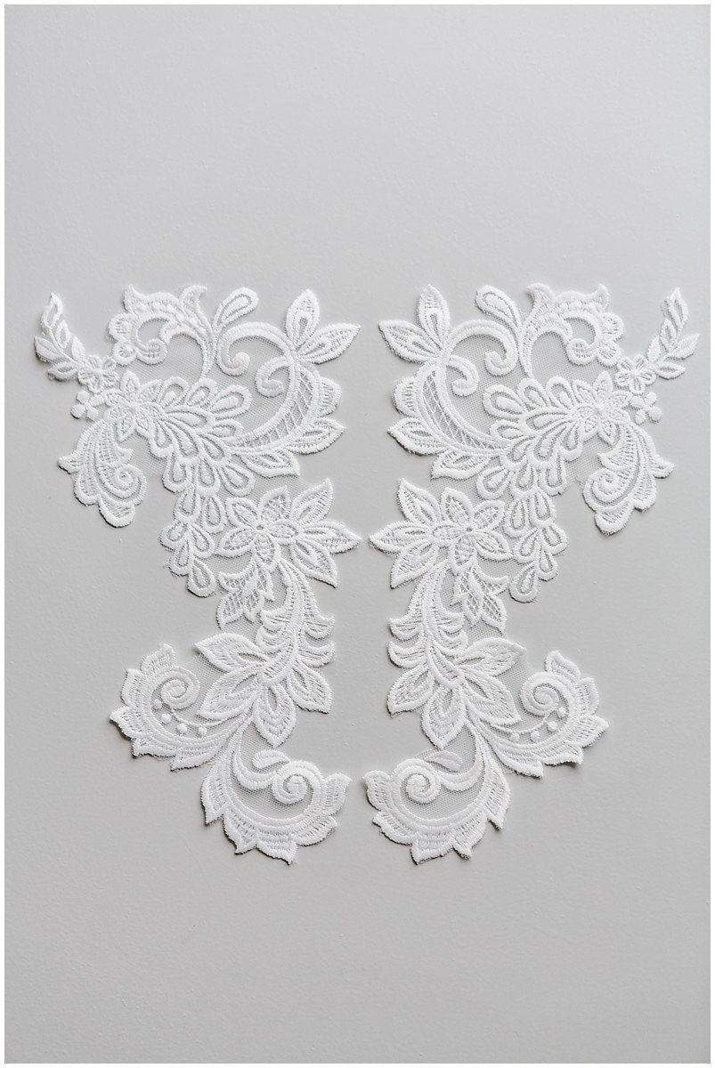 Spitze Patch Stickerei, Blume Applikation, Spitzenblume, Hochzeitskleid Spitze, Spitzenaufnäher für Brautkleider, Hochzeitskleid Spitzenapplikation// A17-127
