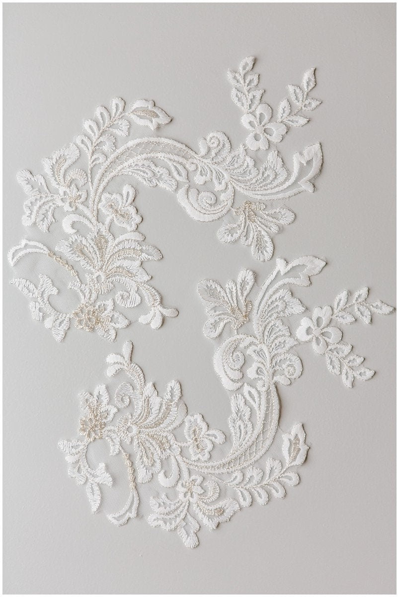 Spitze Patch Stickerei, Blumen Applikation, Spitze Blume, Brautkleid Spitze, Brautkleid Spitze Applikation, Brautkleid Applikation// A17-125