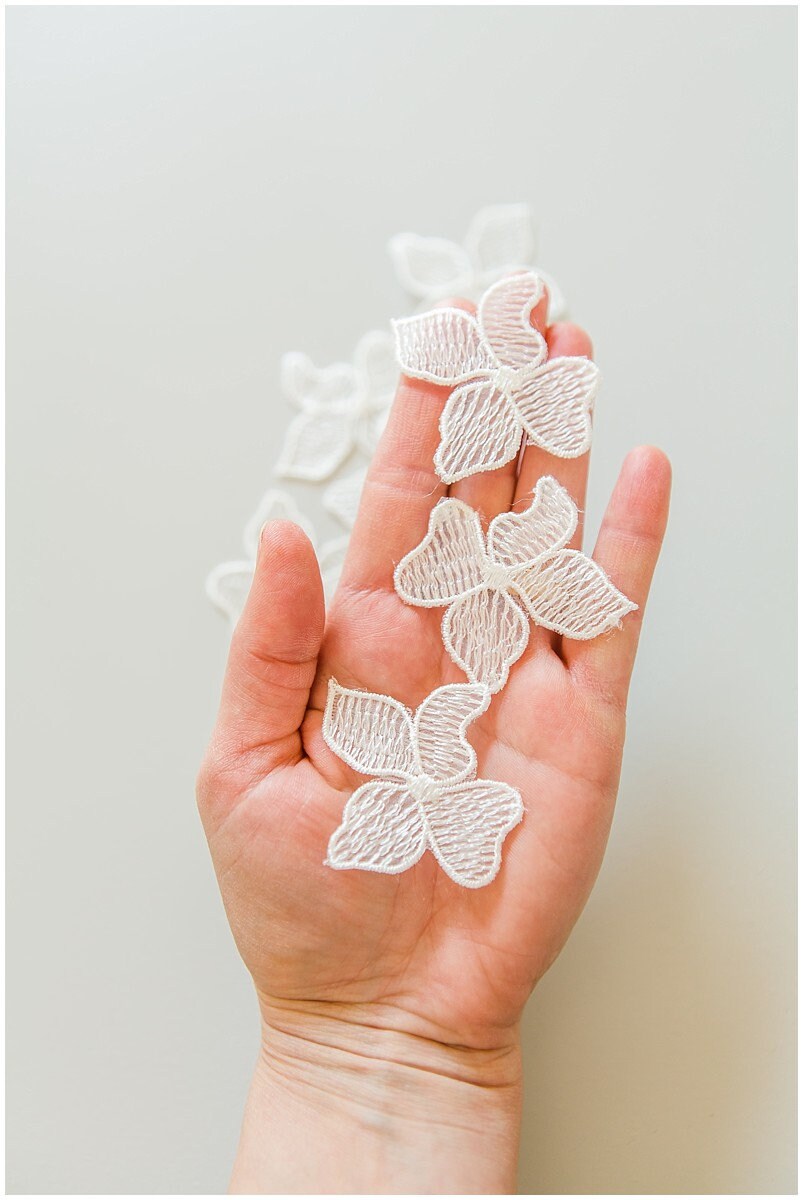 20pcs. 3D flower appliques /wedding dress lace applique/ 3D flower bridal lace// A17-085