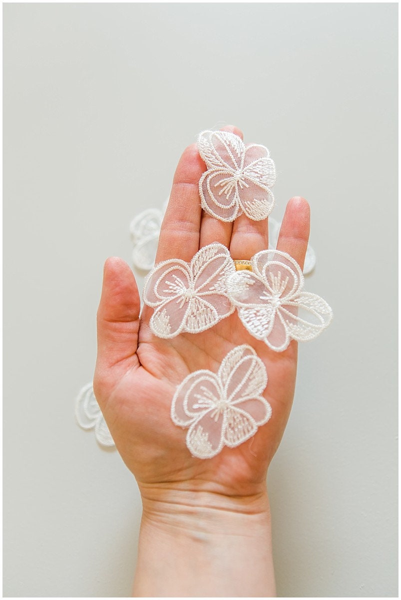 20pcs 3D flower lace applique/wedding dress lace applique/wedding dress applique// A17-086