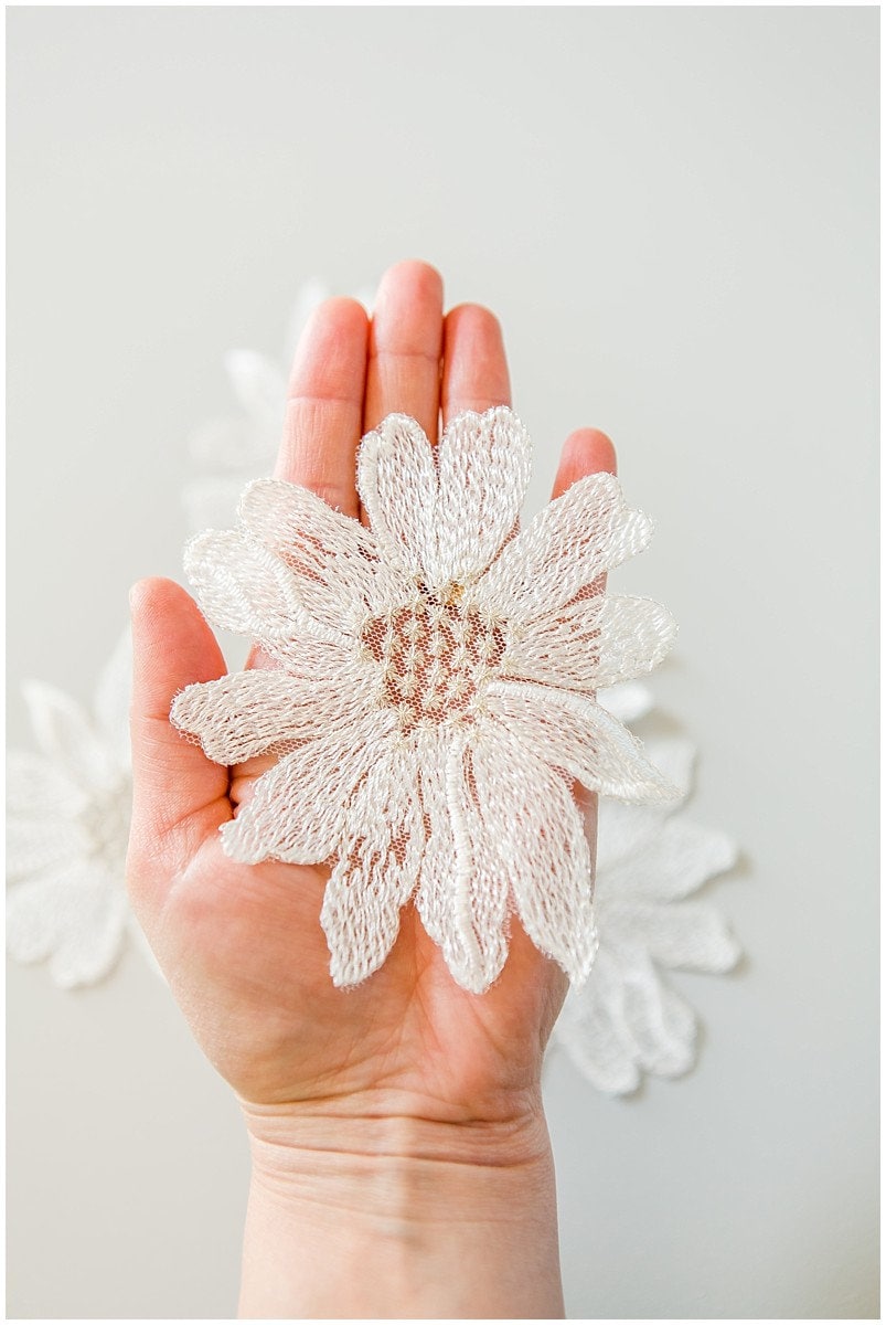 20pcs. 3D flower applique/wedding dress lace applique/bridal 3D applique// A17-100-1