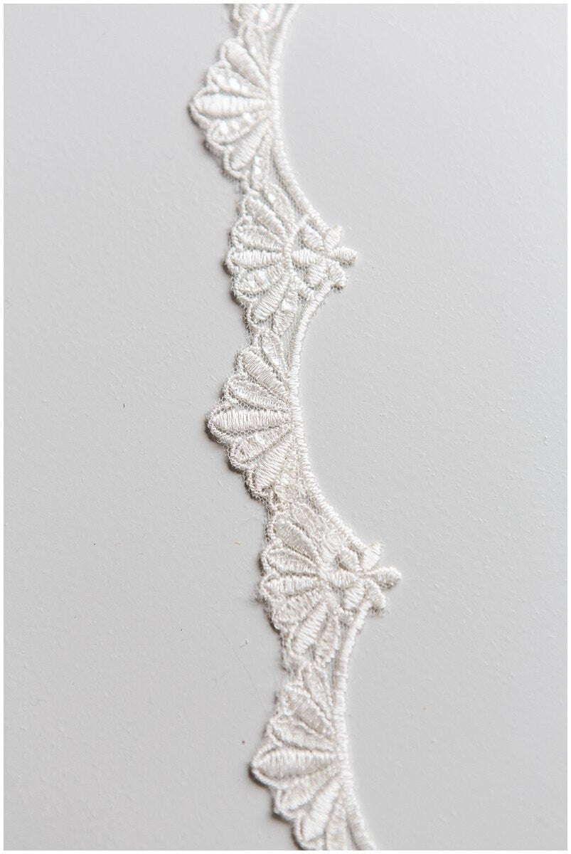 Off-white lace trim with sequins/ veil lace trim/ bridal lace trim/ soft embroidered lace/ elegant bridal lace// T17-052