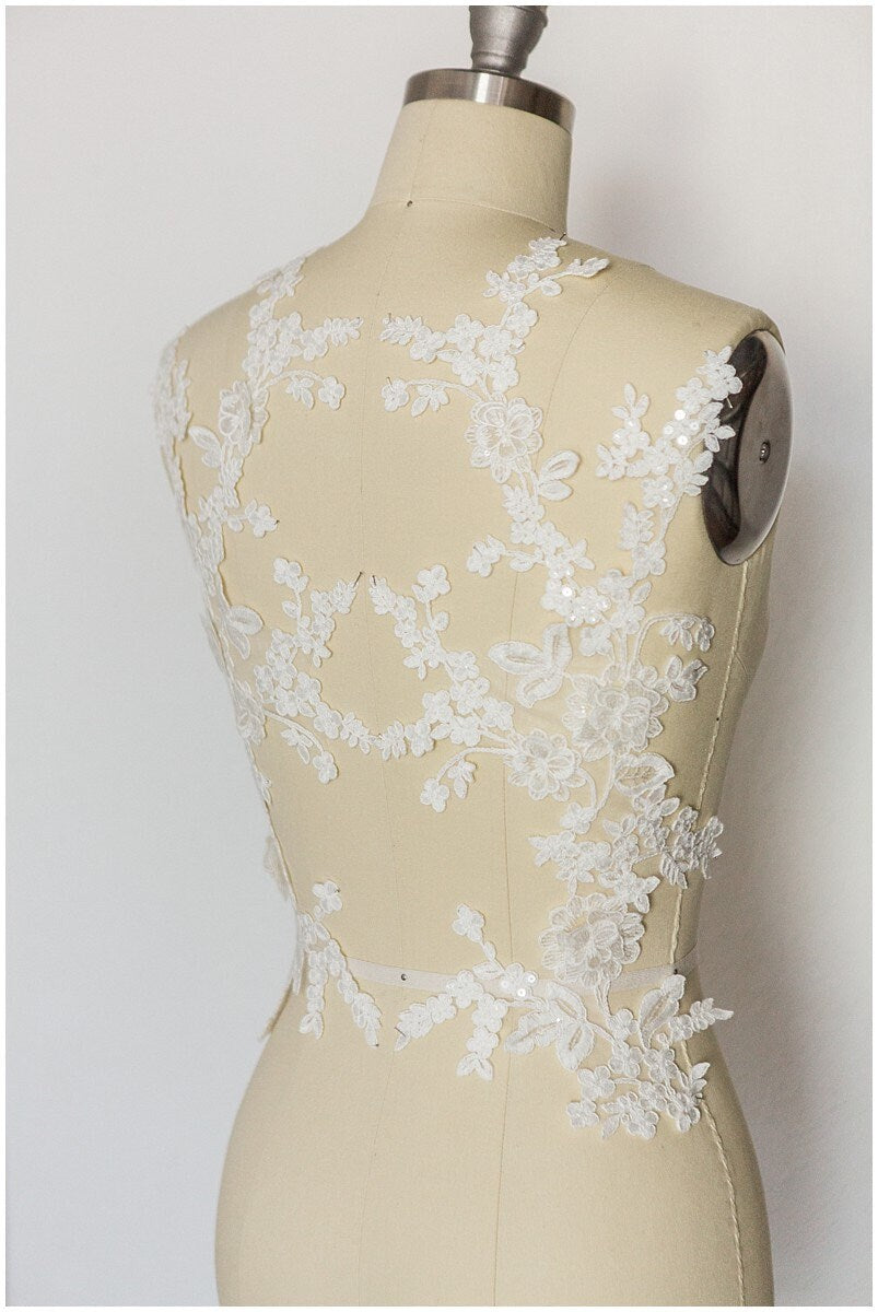 3D lace applique, lace flower, flower applique, wedding dress lace applique// A17-134